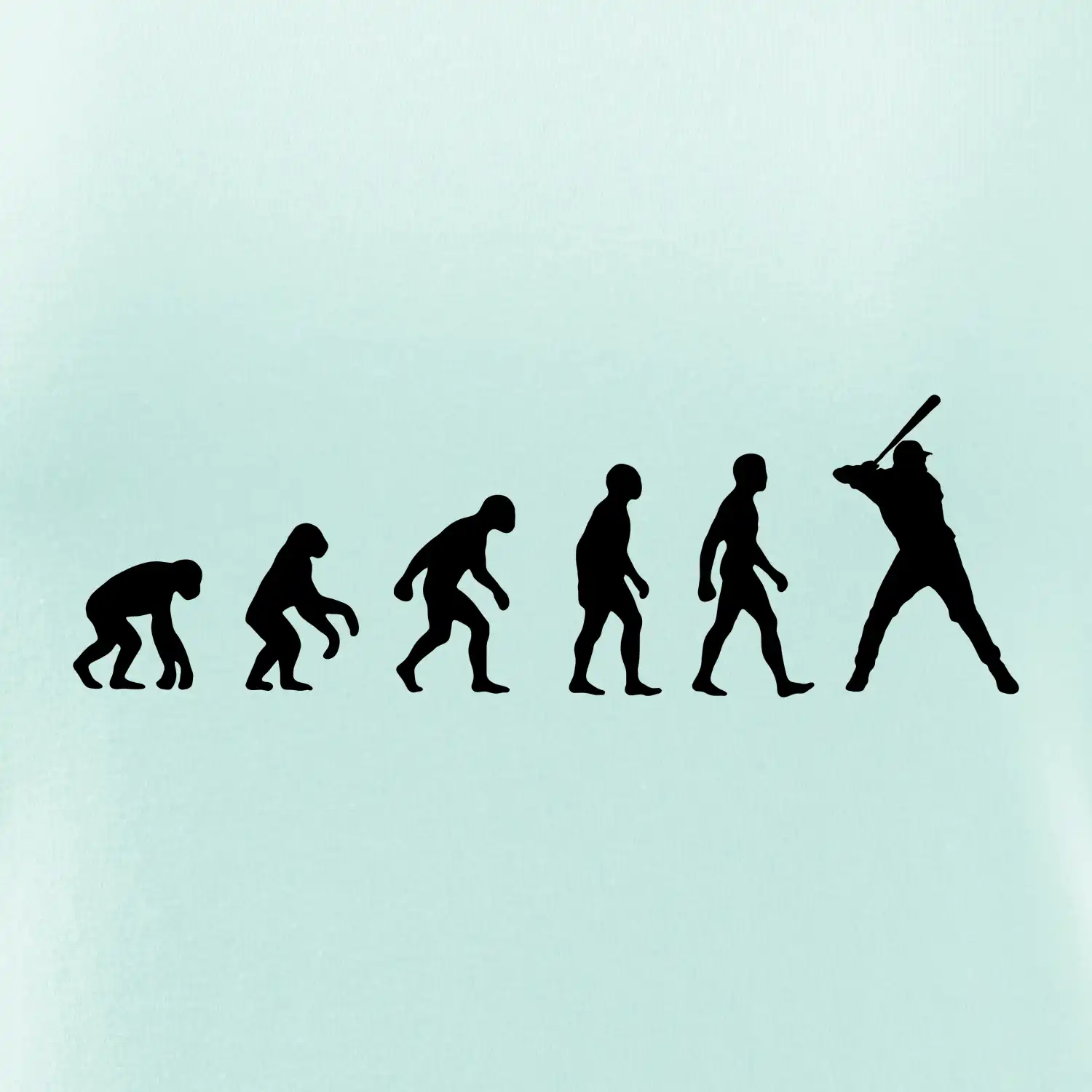 Evoluce baseball pálkař nápřah