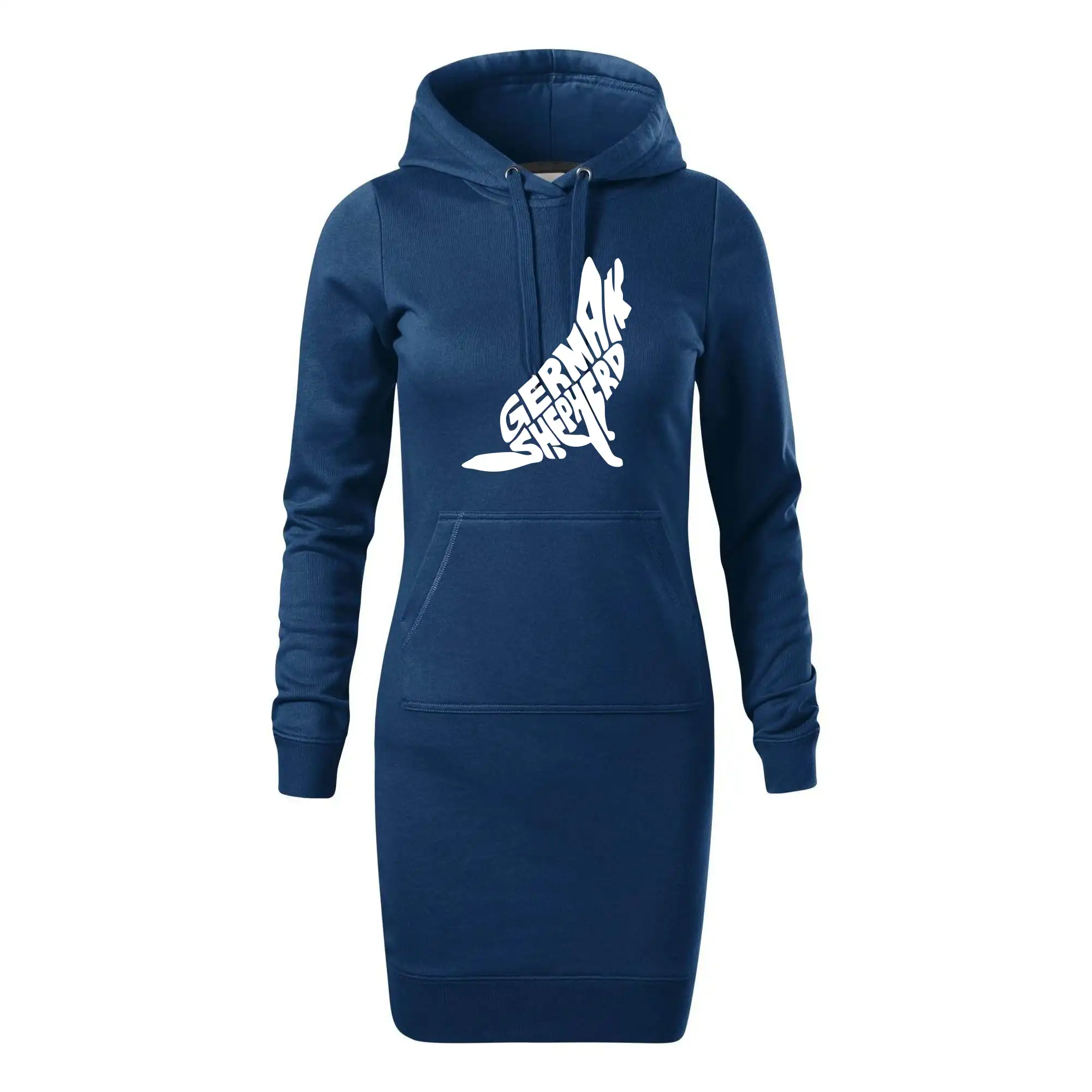 Německý ovčák sedící napis