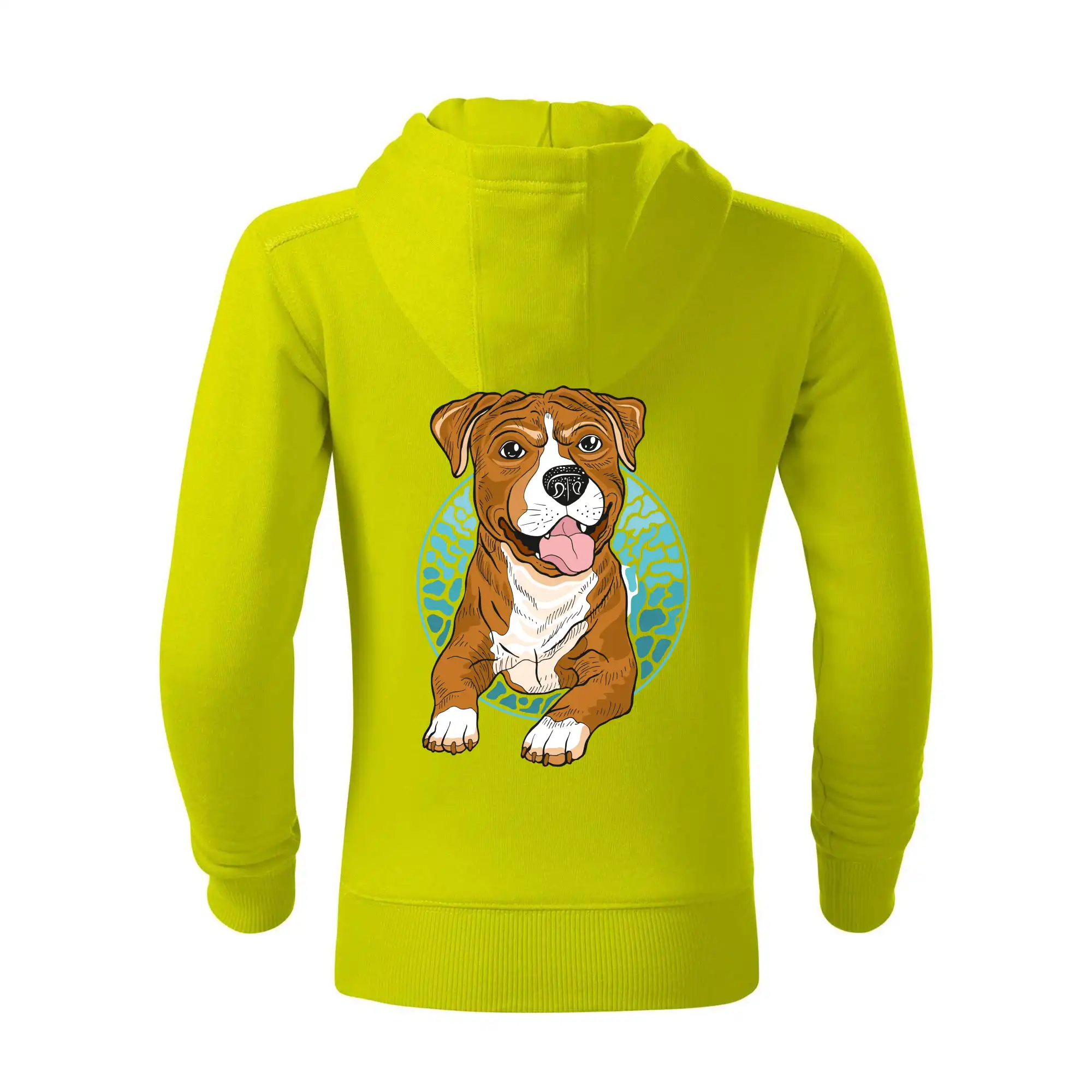 Americký staford kreslený v kolečku (Pecka design)