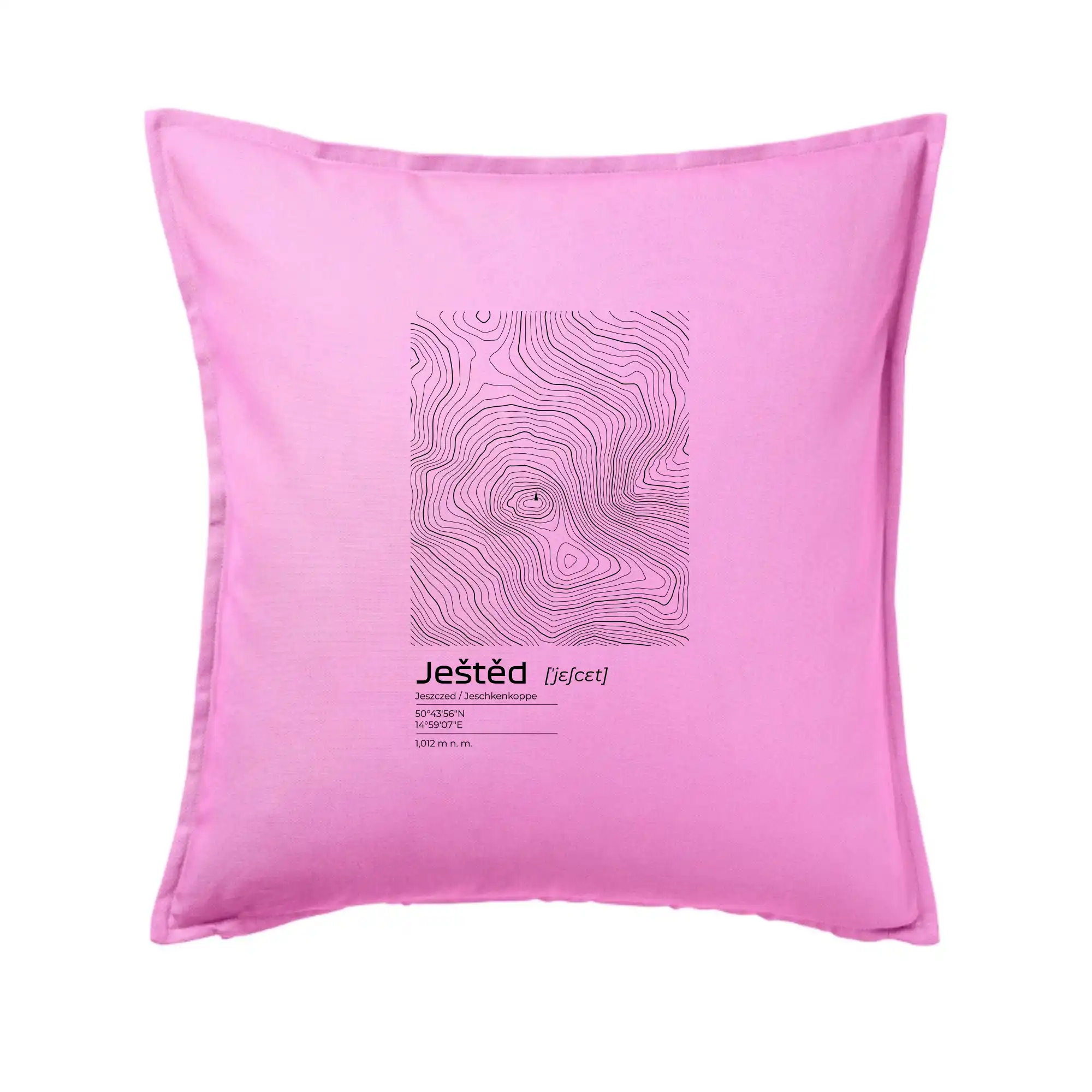 Ještěd - vrstevnice v obdélníku