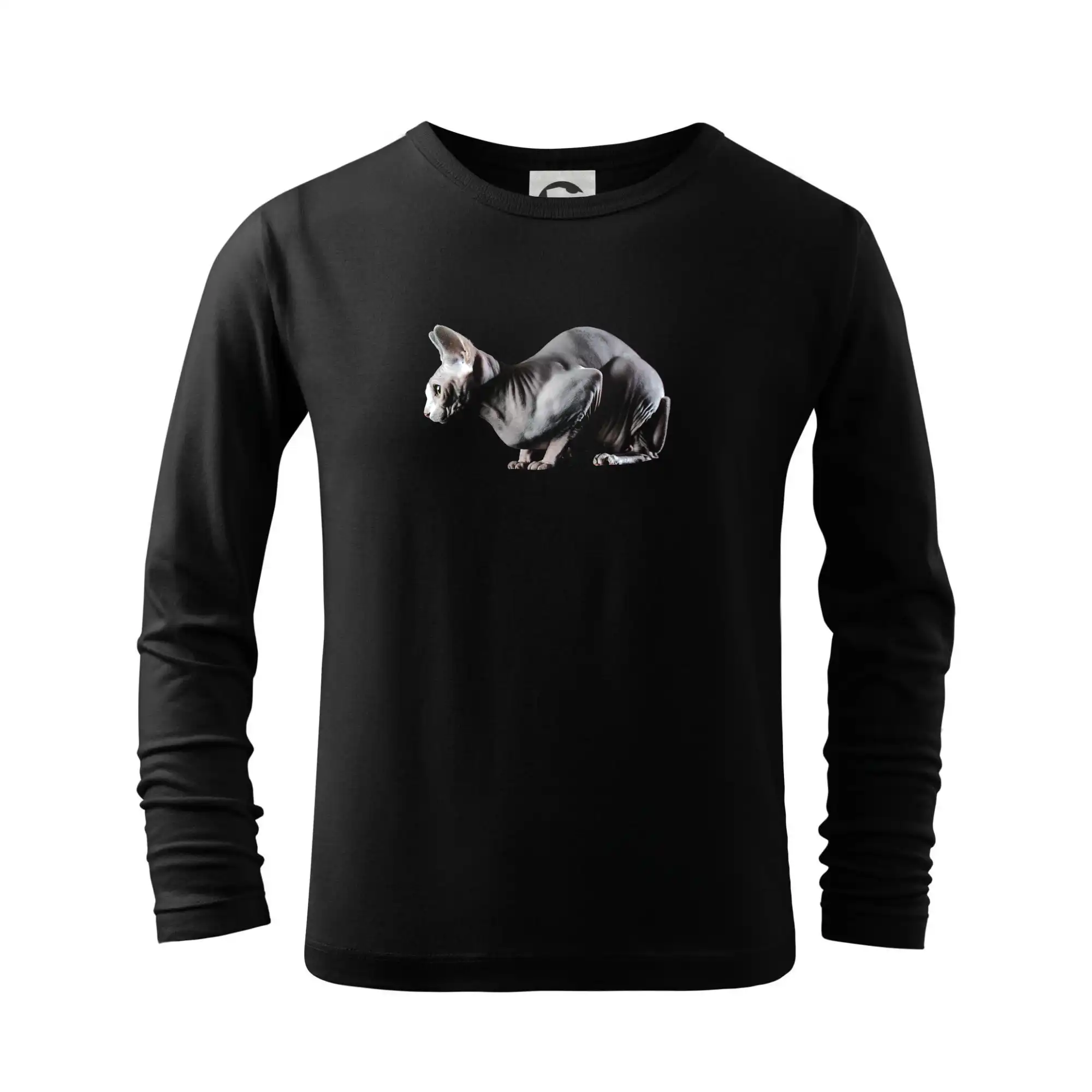 Vtipná tričká s mačkou - Mačka sphynx fotka - Tričko detské Long Sleeve