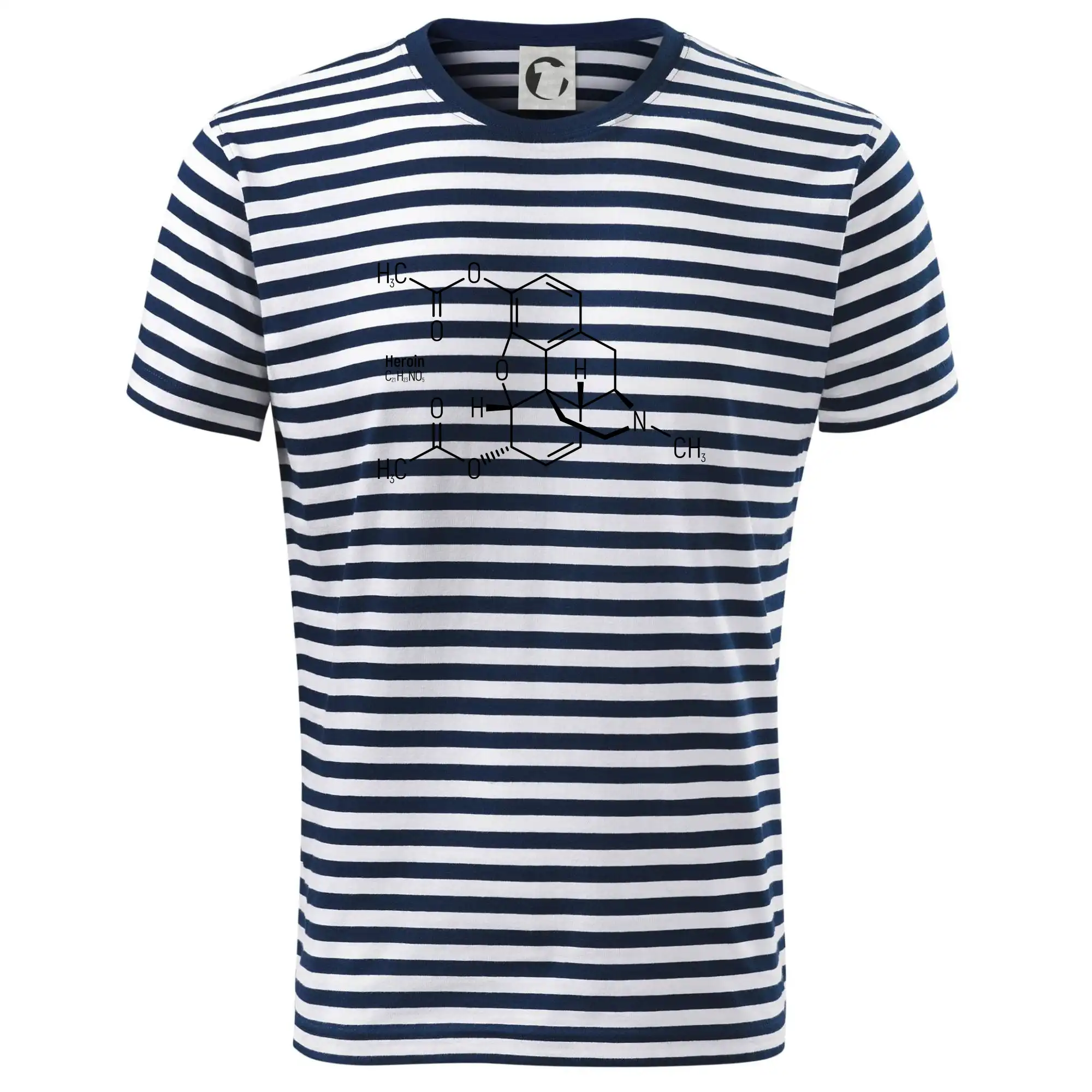 Vtipné tričká pre Chemiky - Molekulárna štruktúra Heroín - Tričko na vodu