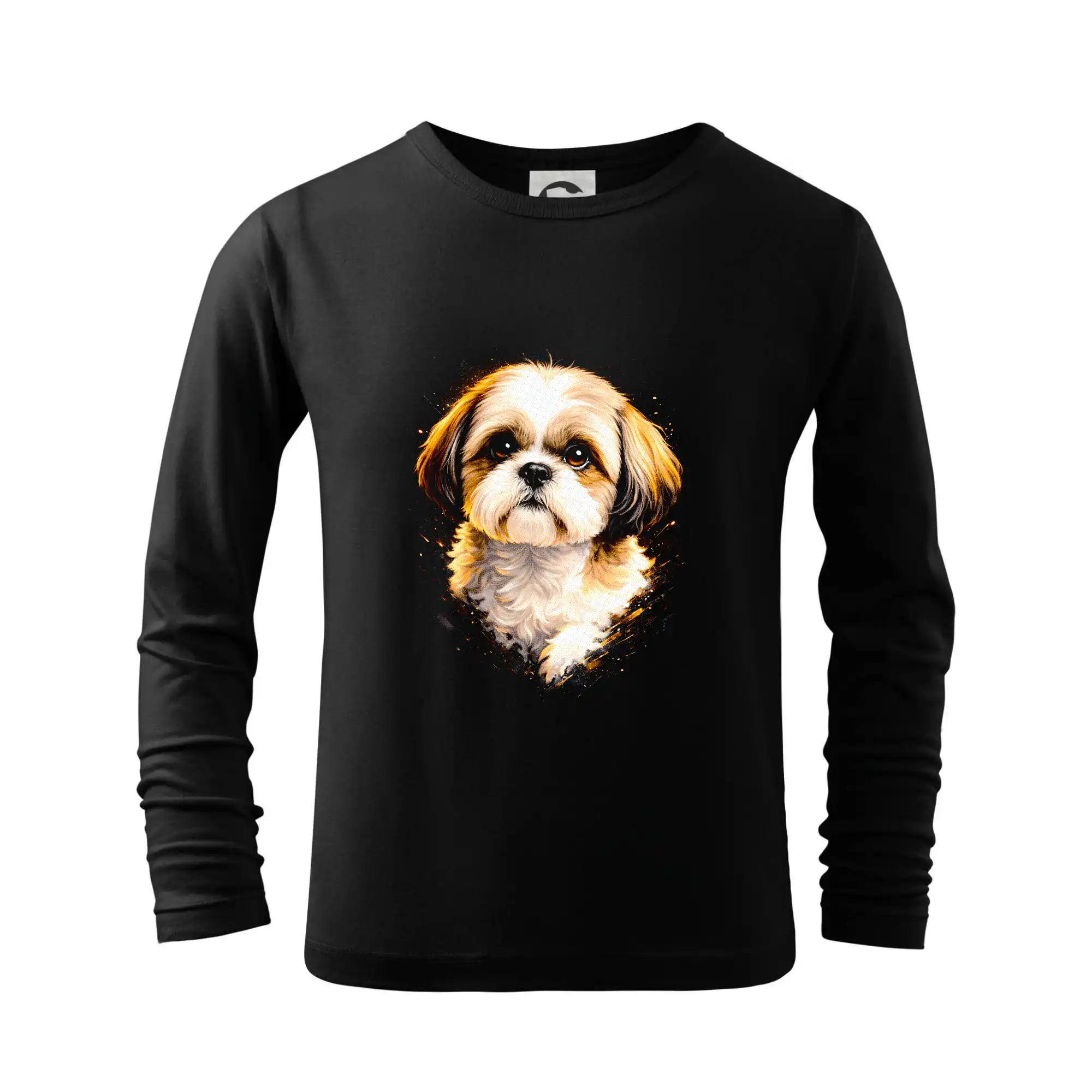 Ostatné psie plemená - Obrázok poltón Shih-tzu - Tričko detské Long Sleeve
