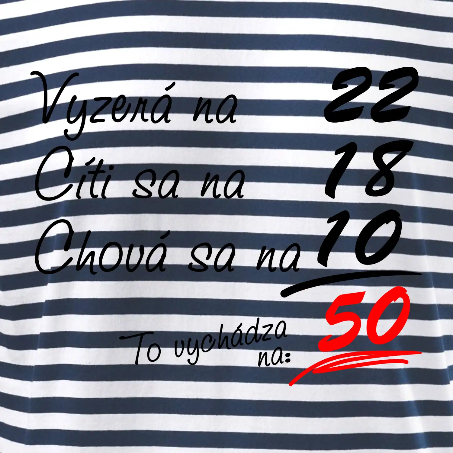 Vyzerá, cíti sa, chová sa - 50 rokov
