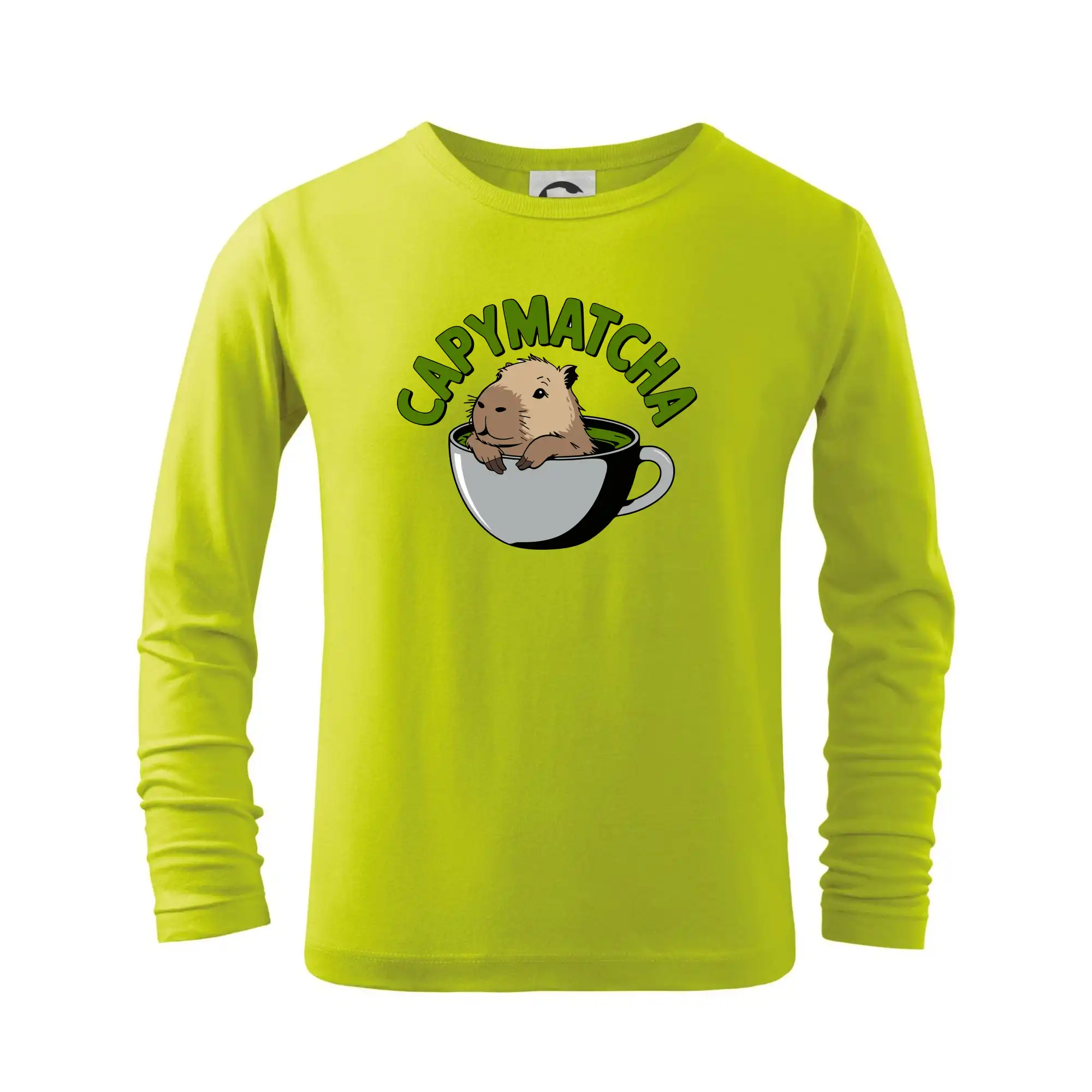 Tričká so zvieratami - Capybara papymatcha - Tričko detské Long Sleeve
