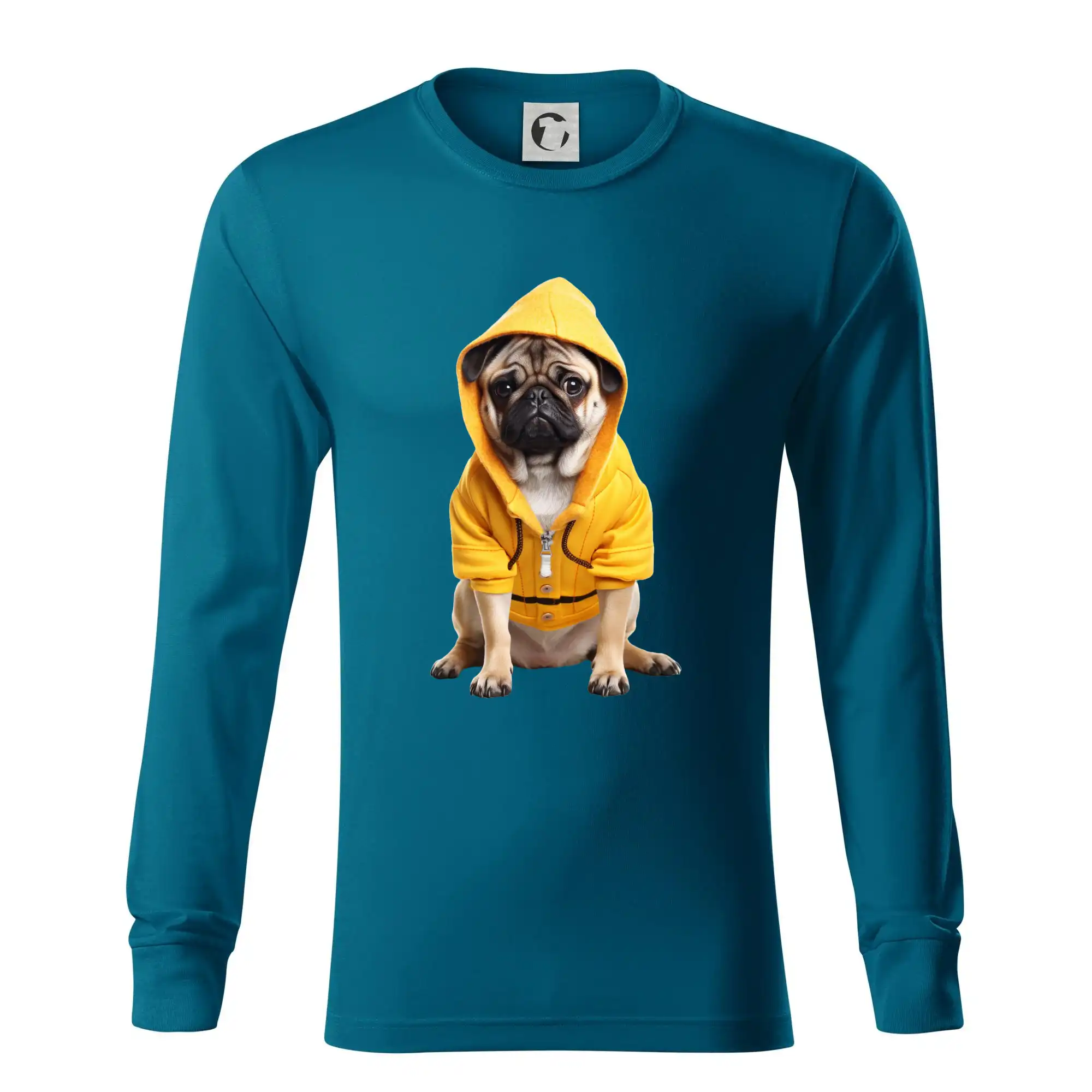 Mops v mikině