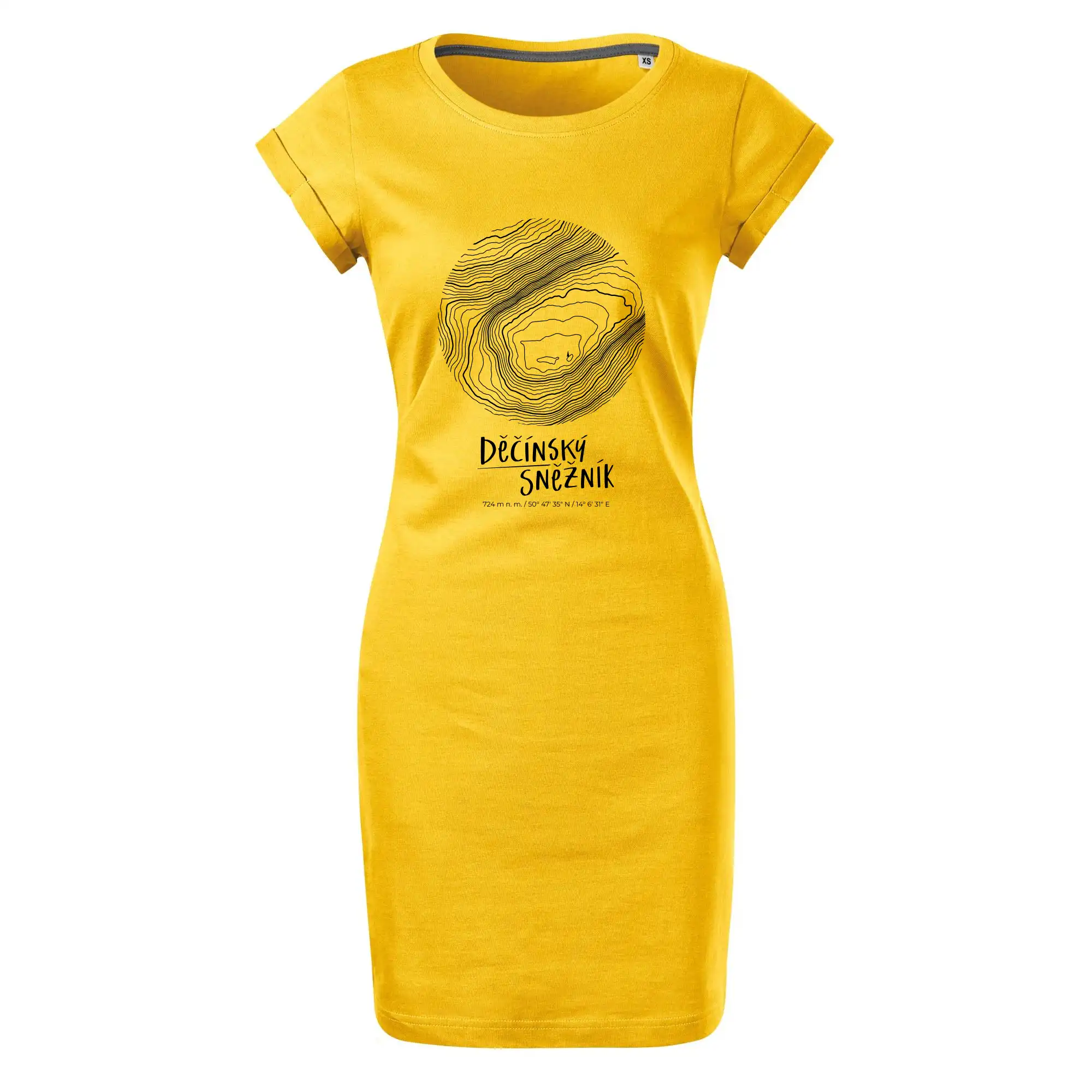 Děčínský Sněžník - vrstevnice v kruhu