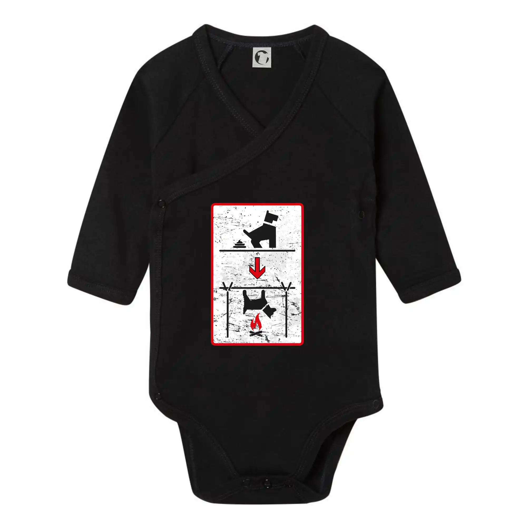 Ostatné psie plemená - Tričko pre odporcov sraní na chodníku - Body zavinovacie s dlhým rukávom