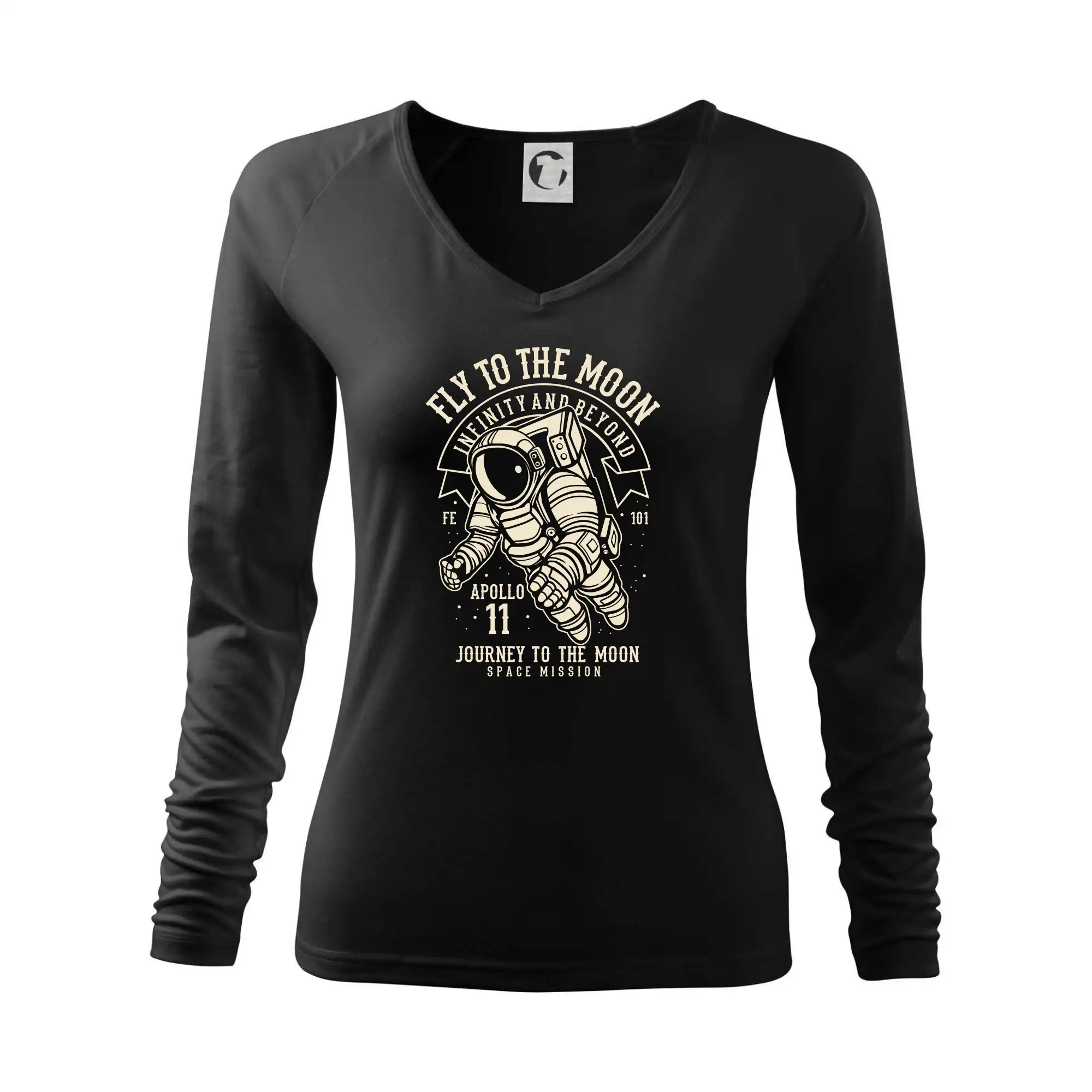 Vesmirne tričká - Fly To The Moon - Tričko dámske Elegance