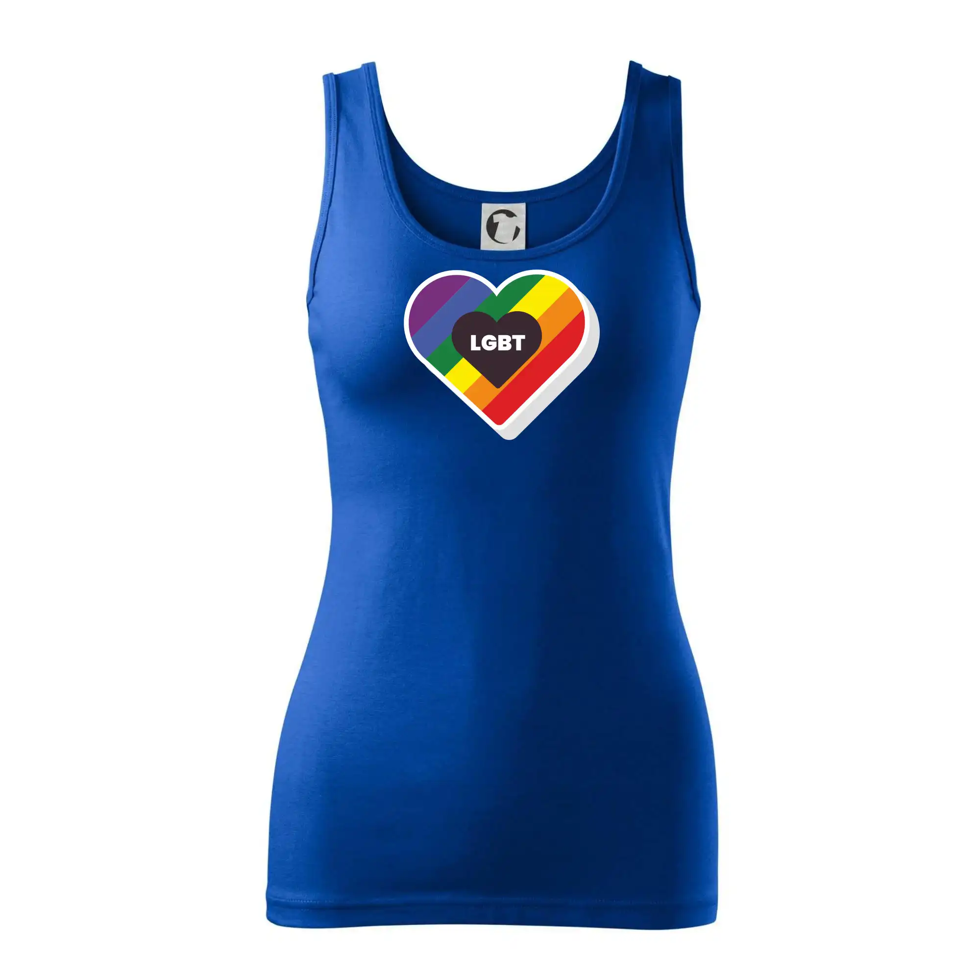 Tričká pre LGBT a Queer komunitu - LGBT srdce dúhové - Dámske tielko