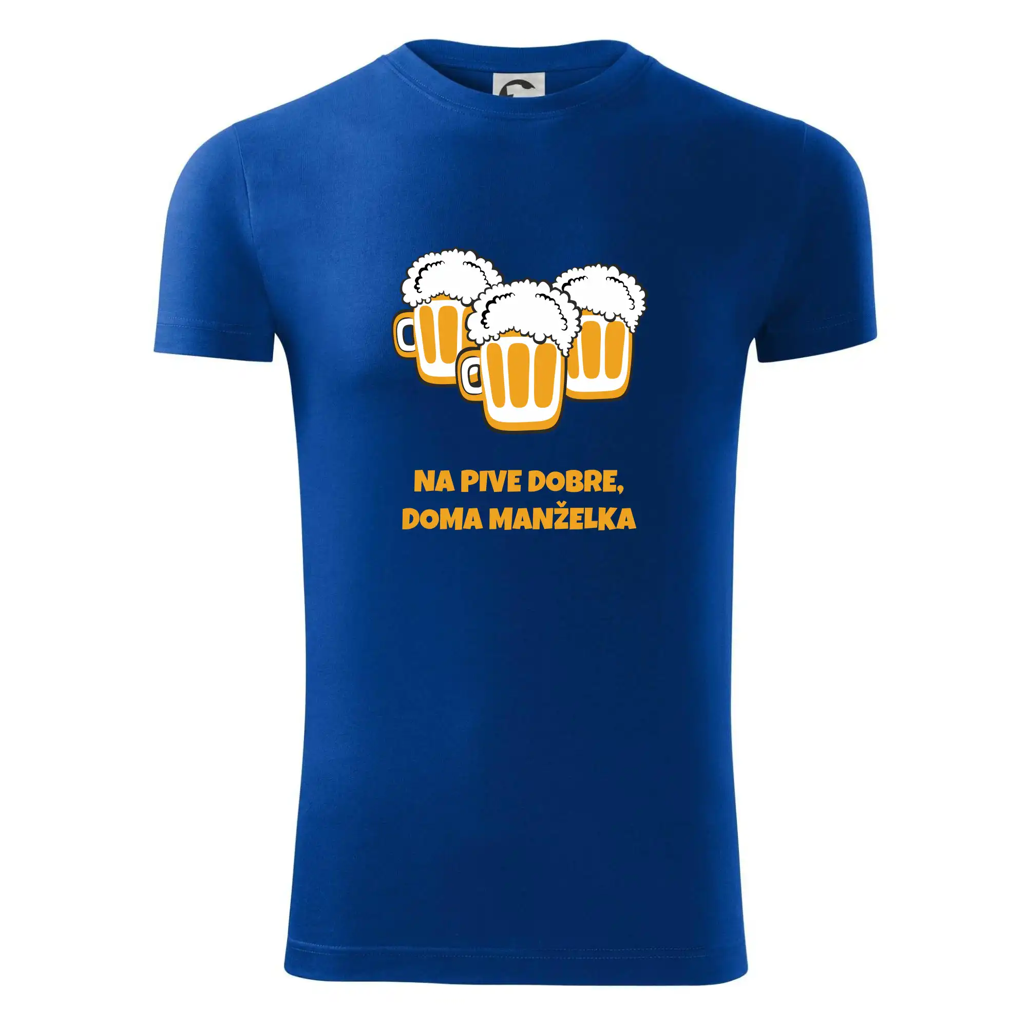 Tričká na párty - Na pive dobre (Pecka design) - Viper FIT - Pánske zúžené tričko