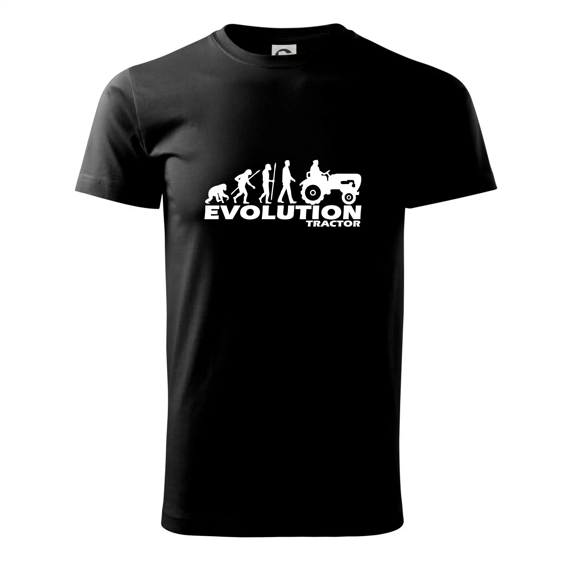 Tričká s potlačou evolúcia - Evolúcia traktor - Tričko extra veľké  (5-8XL)