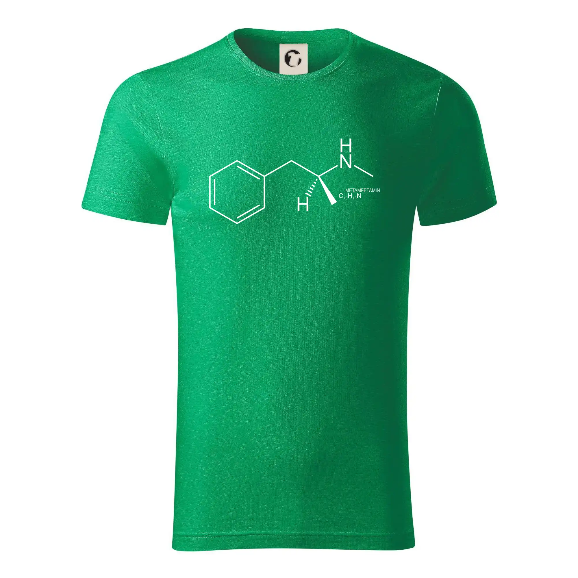 Vtipné tričká pre Chemiky - Molekulárna štruktúra pervitín - Tričko z organickej bavlny