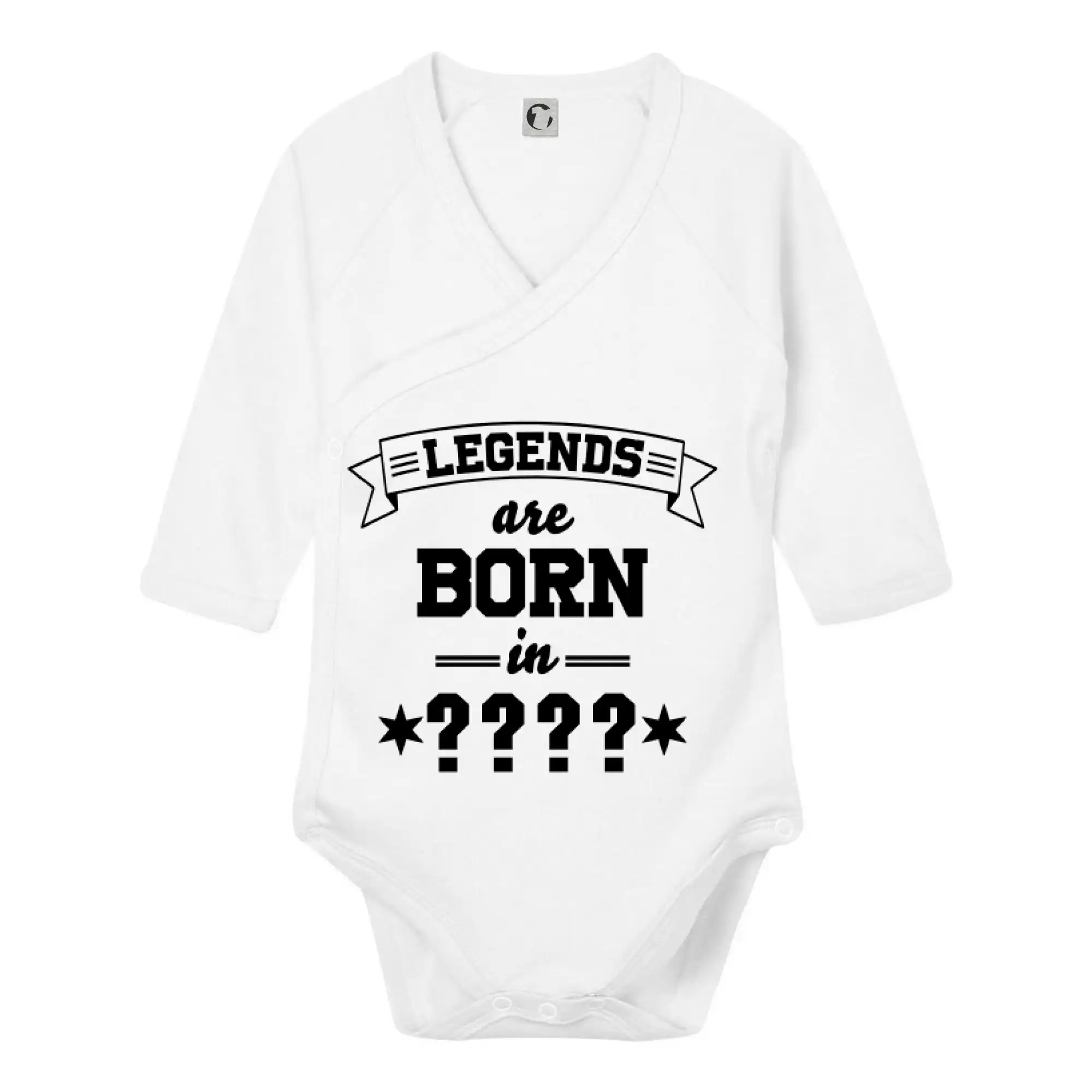 Trička Zrodenie legendy - Legends are born in vlastný ročník - Body zavinovacie s dlhým rukávom