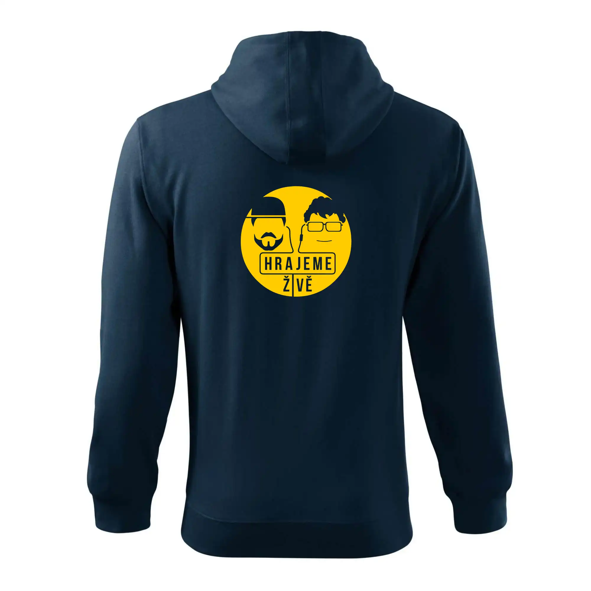 Tričká, mikiny a šiltovky pre Youtubery - Vortex hrajeme živě - Mikina s kapucňou na zips trendy zipper