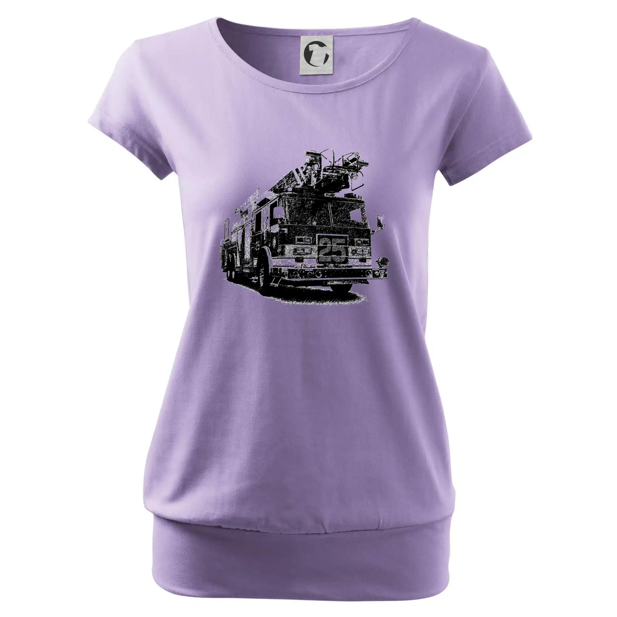 Originálne tričká pre hasičov - Hasičské auto 25 - Voľné tričko city