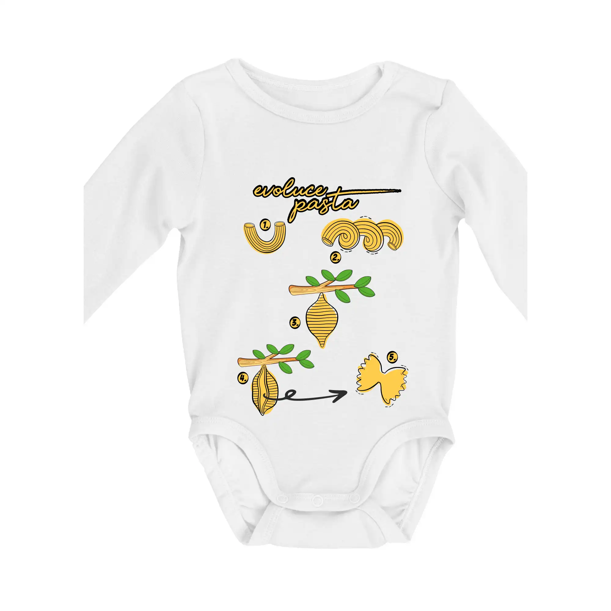 Evoluce pasta - Body dojčenské s dlhým rukávom
