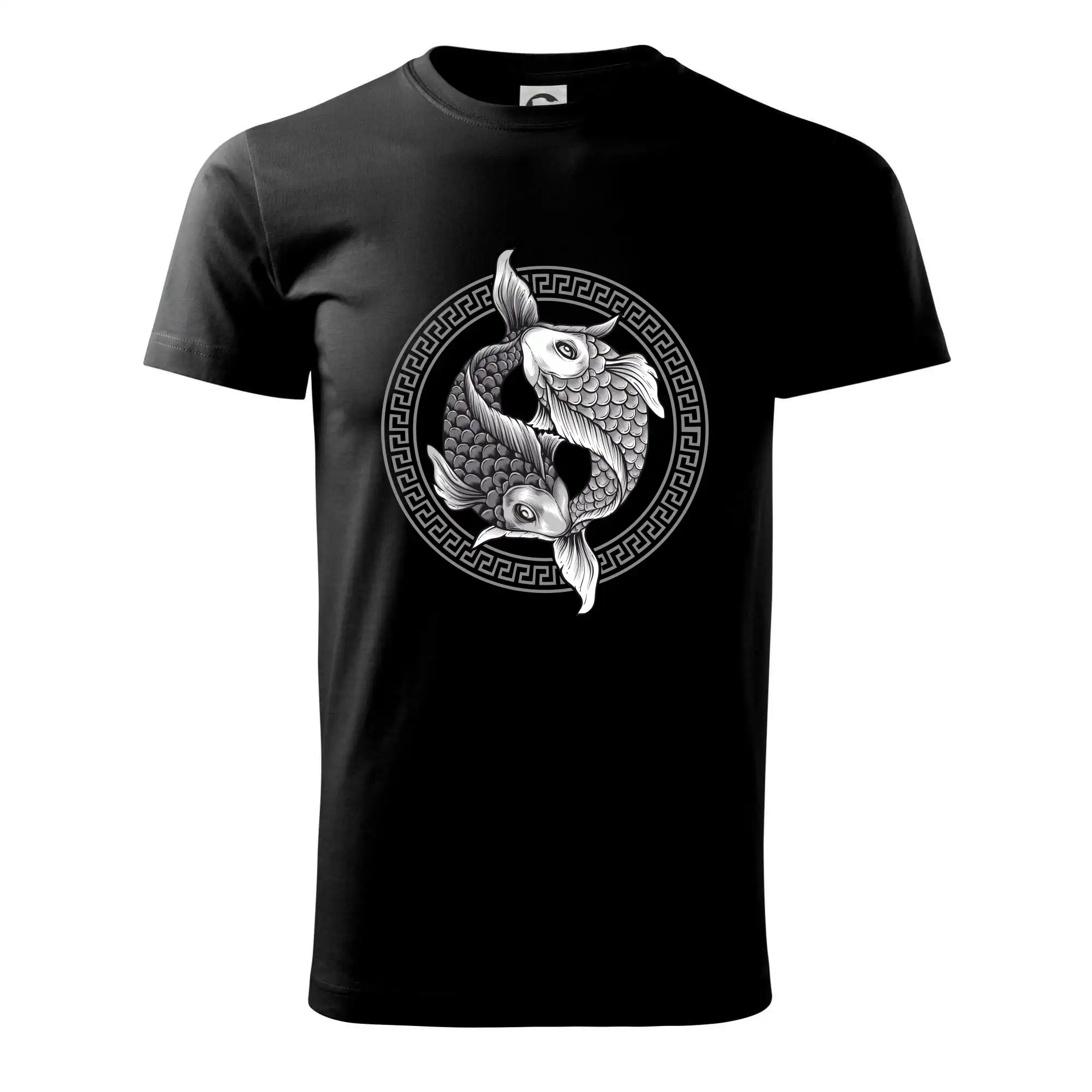 Tričká pre rybárov s potlačou - Yin & Yang ryby čiernobiele - Klasické pánske tričko vyššej gramáže
