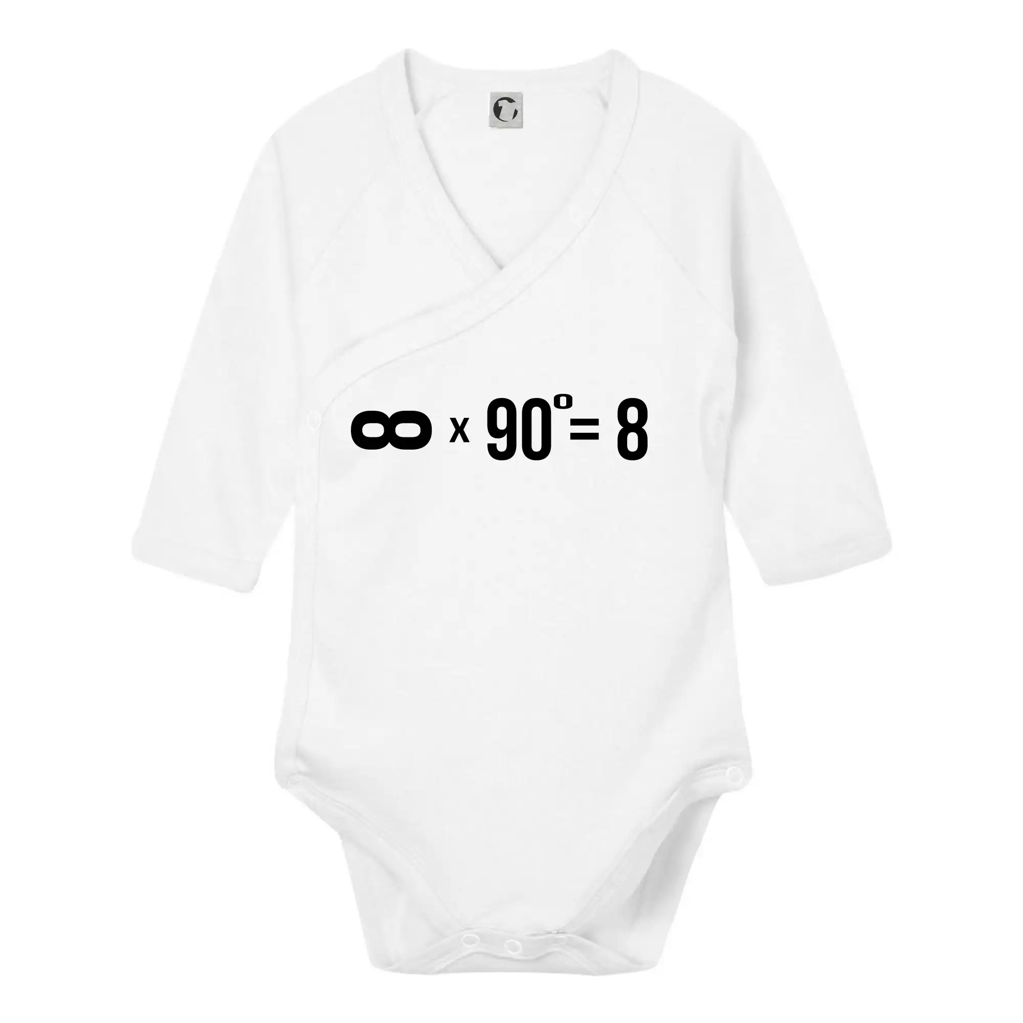 Vtipné tričká pre matematiky - Nekonečno matematika - Body zavinovacie s dlhým rukávom