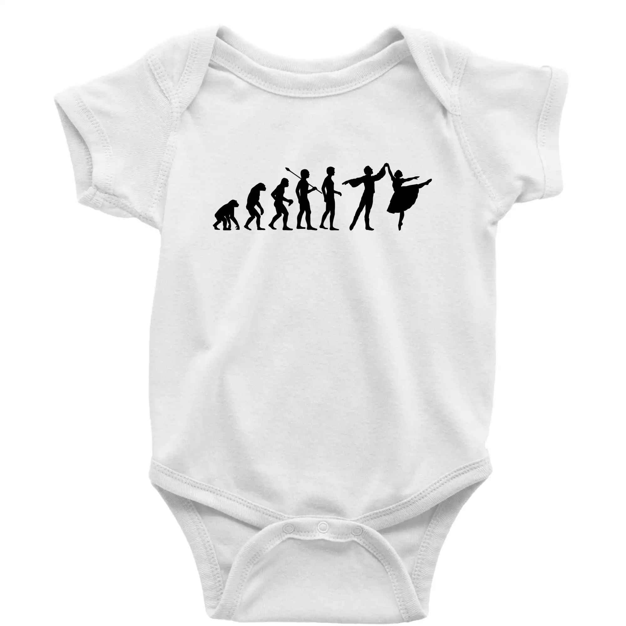 Evoluce tanec - muž a žena se sukní