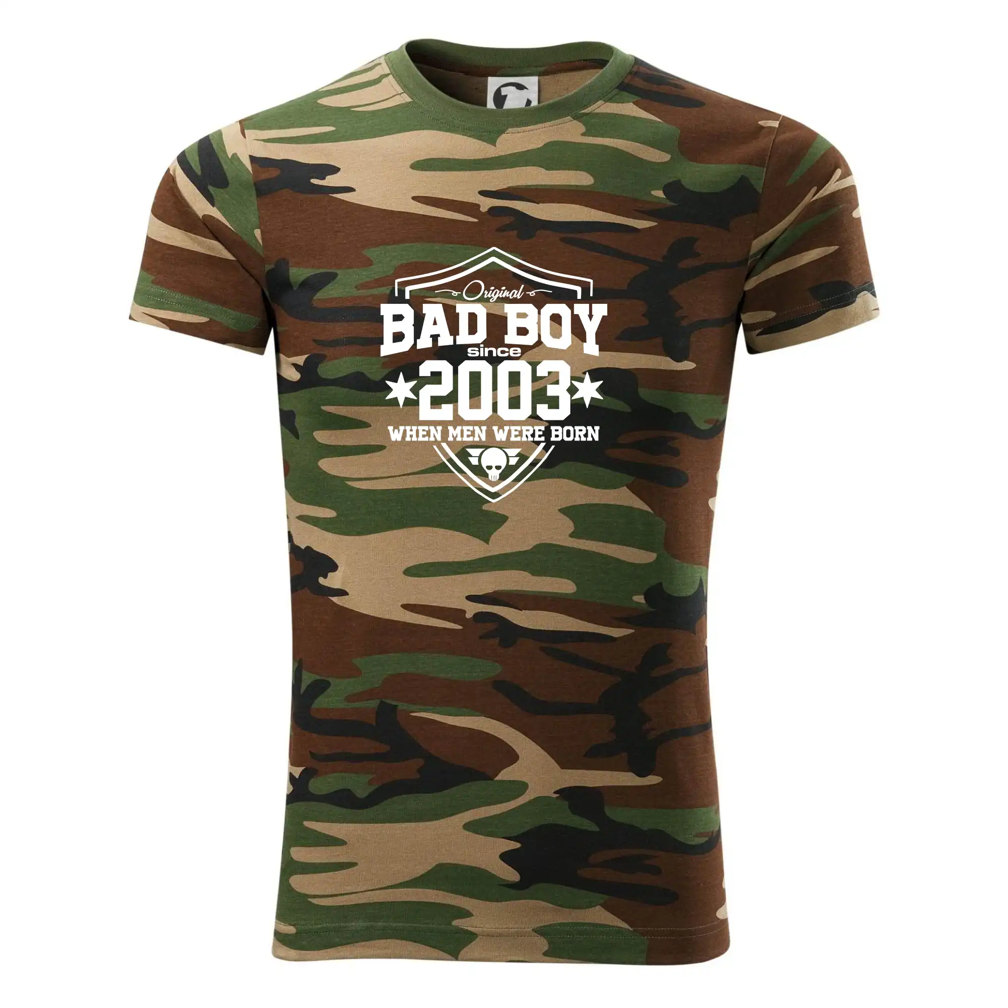 Tričká k narodeninám - Bad boy since 2003 - Army CAMOUFLAGE