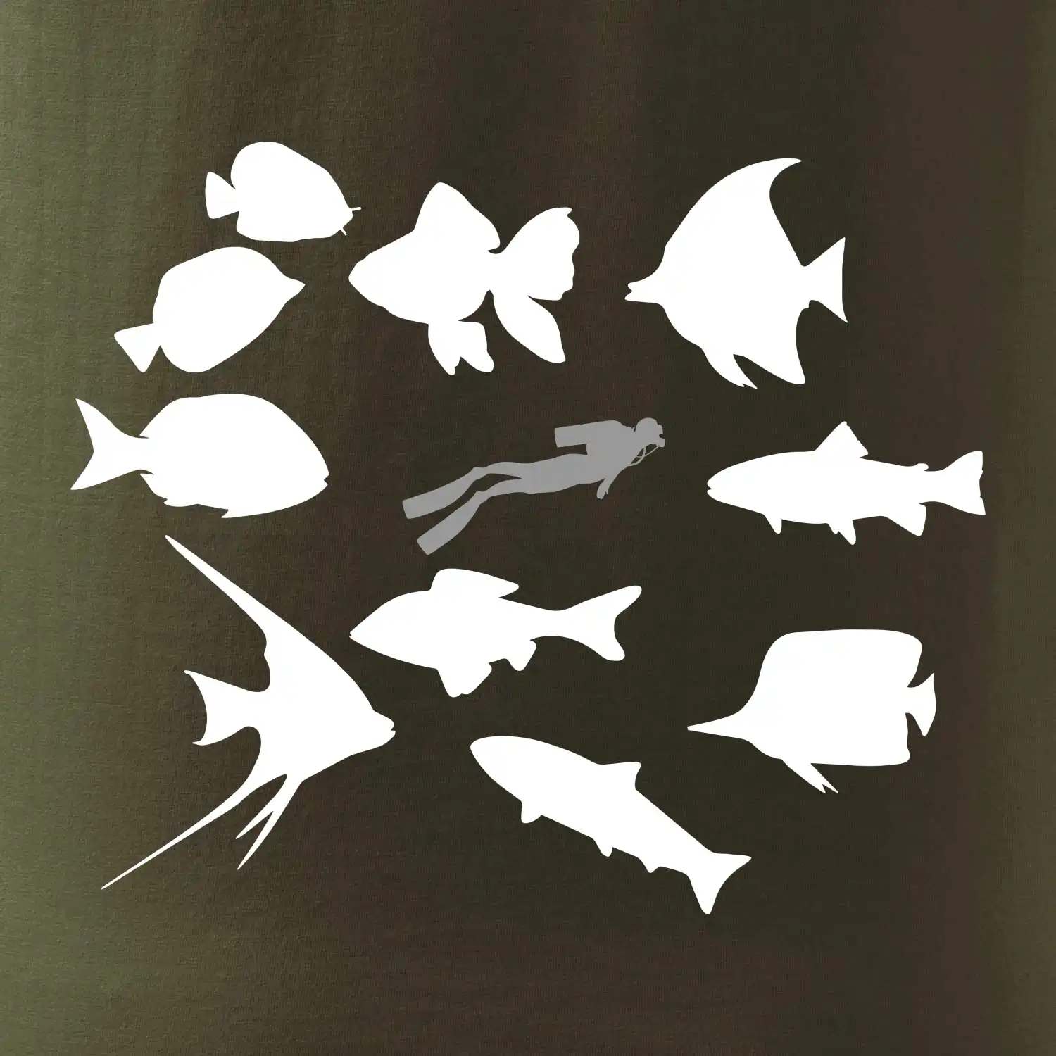 Potápeč ryby čtverec