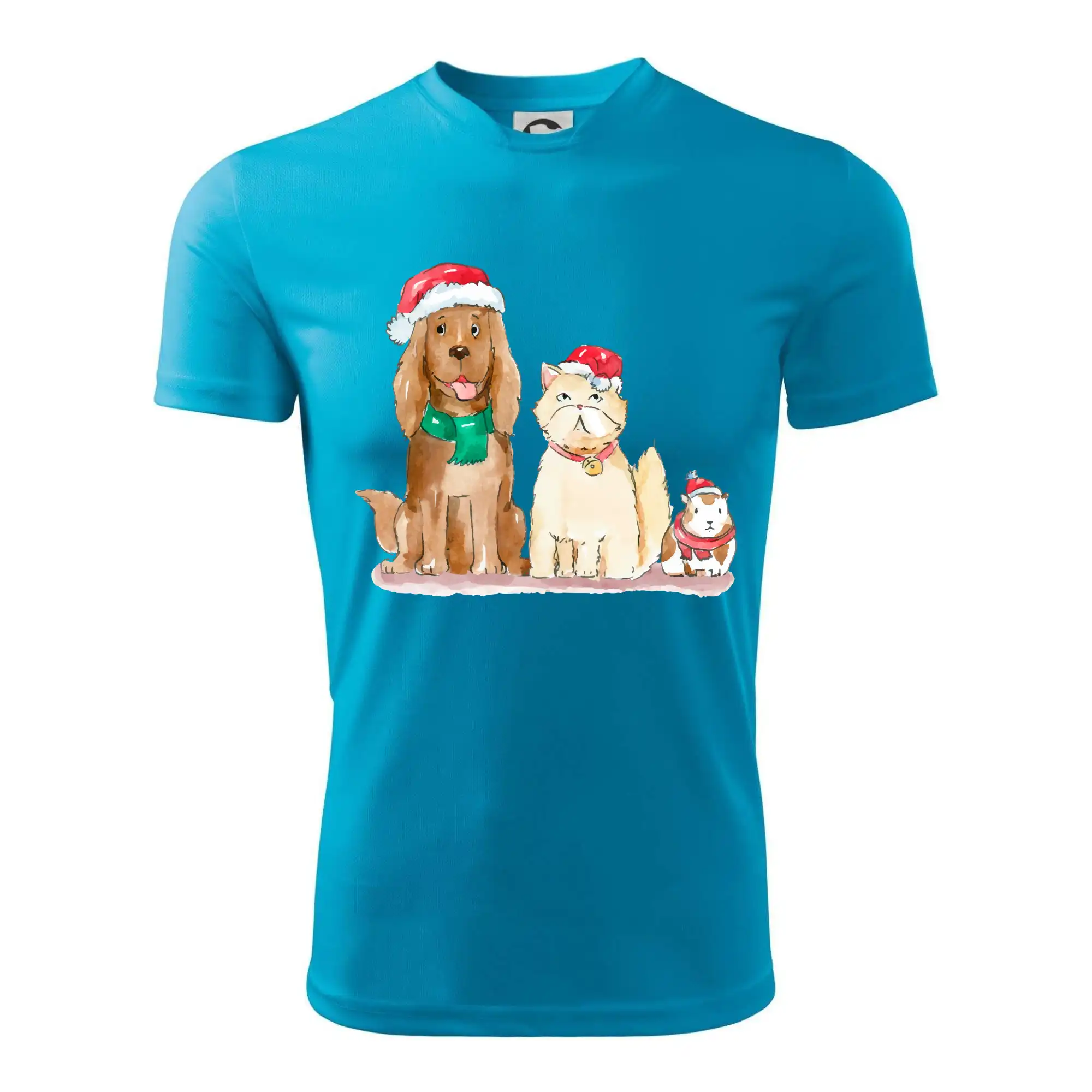 Veselé vánoce - pes, křeček a kočka