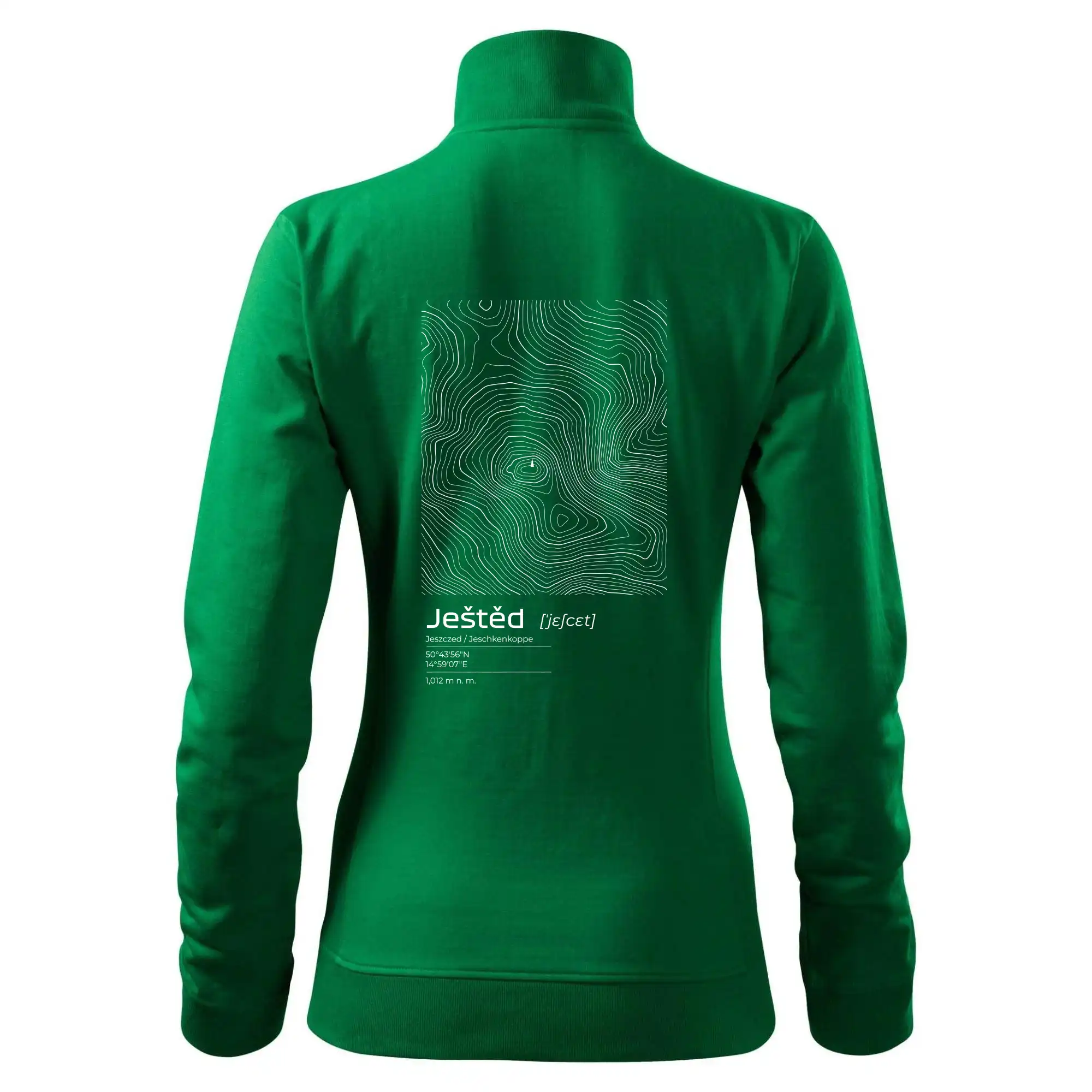 Ještěd - vrstevnice v obdélníku