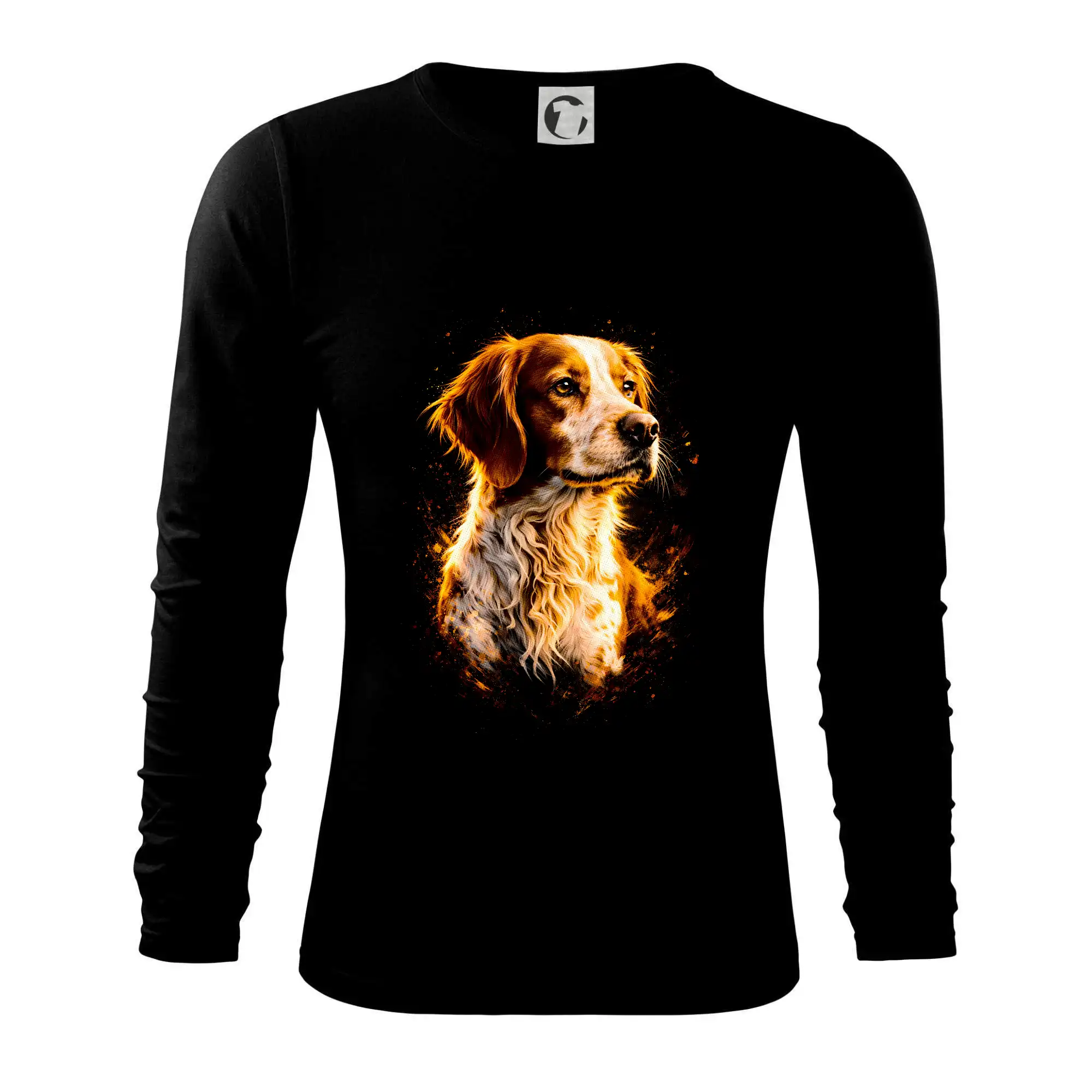Ostatné psie plemená - Obrázok poltón bretónsky stavač - Tričko s dlhým rukávom FIT-T long sleeve