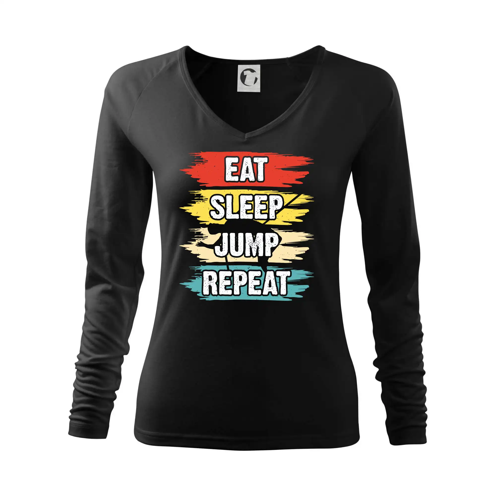 Ostatné športy - Eat sleep JUMP repeat - Tričko dámske Elegance