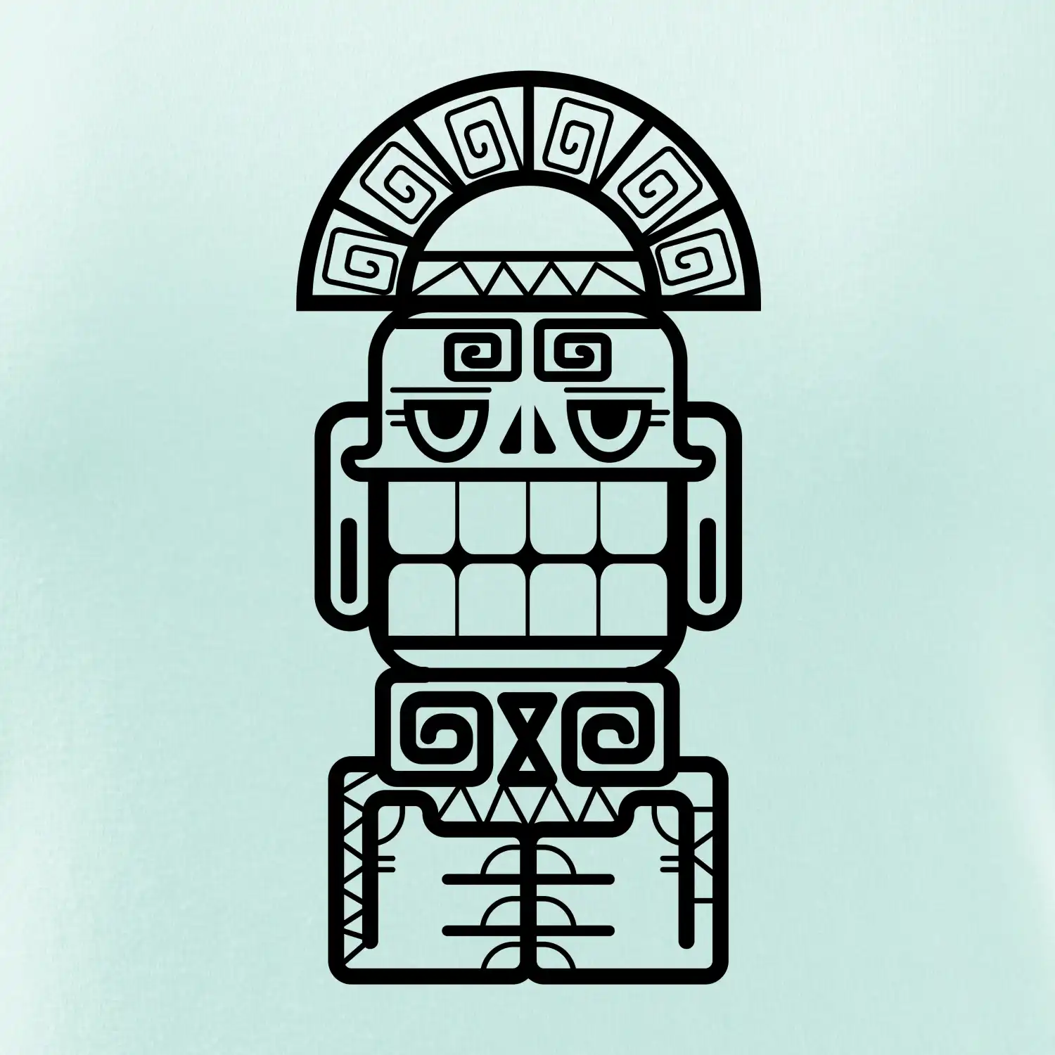 Mayové - socha se zuby