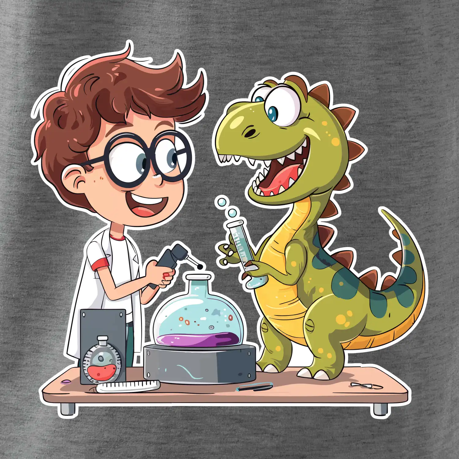 Chemik a dinosaurus - kluk / holka
