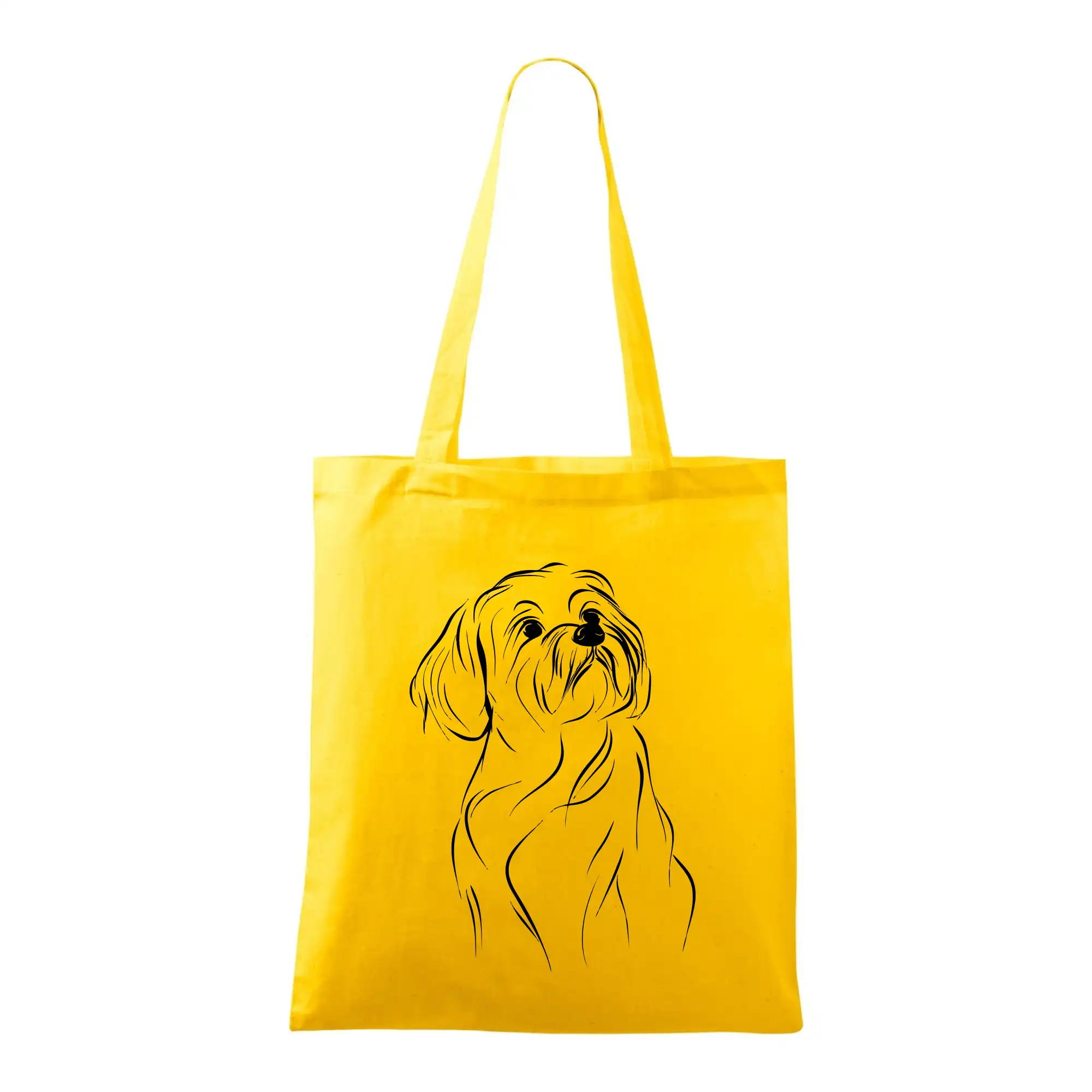 Lhasa Apso černý nákres slabé linky