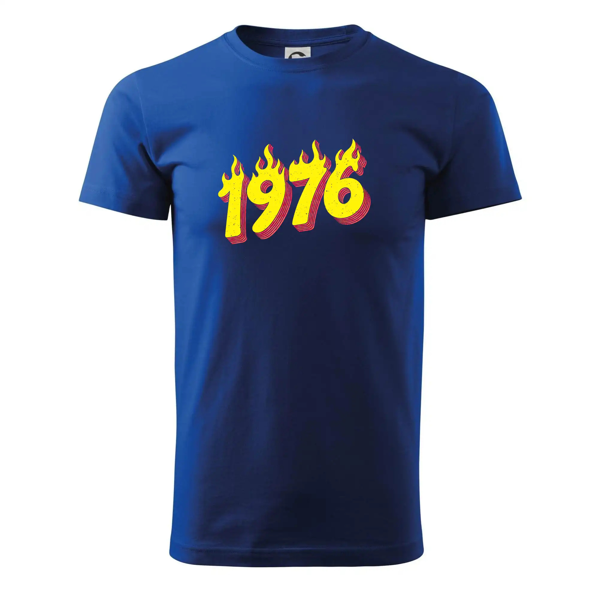 Trička s ročníkom 1976 - Narodeniny v ohni 1976 - Tričko extra veľké  (5-8XL)