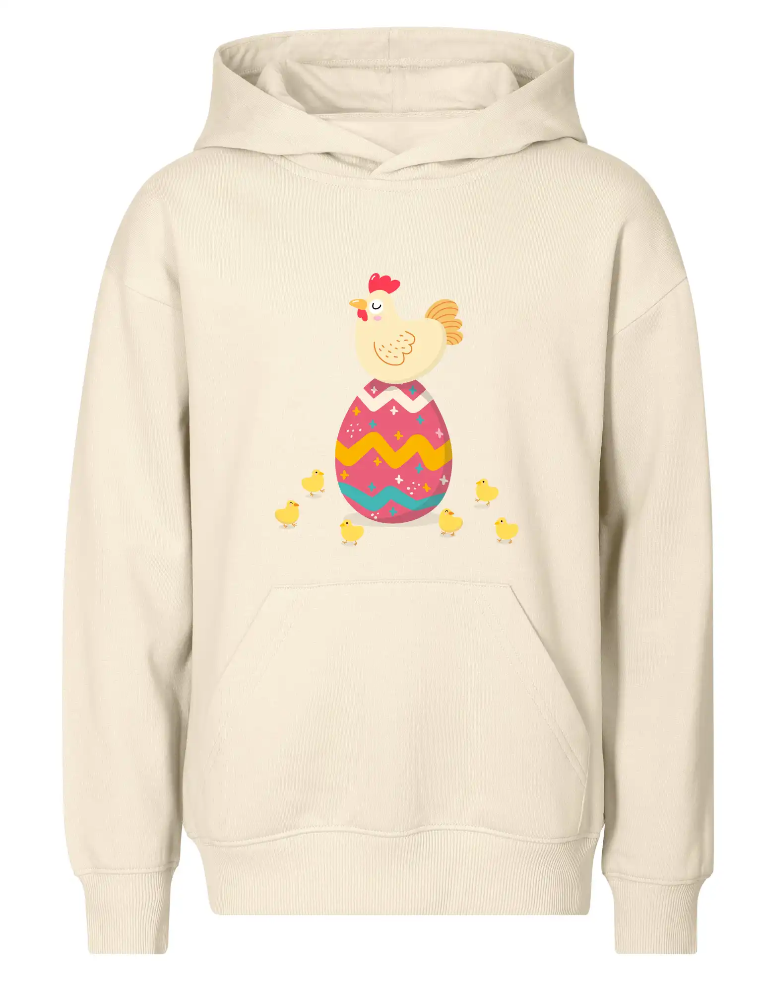 Sliepka sediaca na veľkonočnom vajci