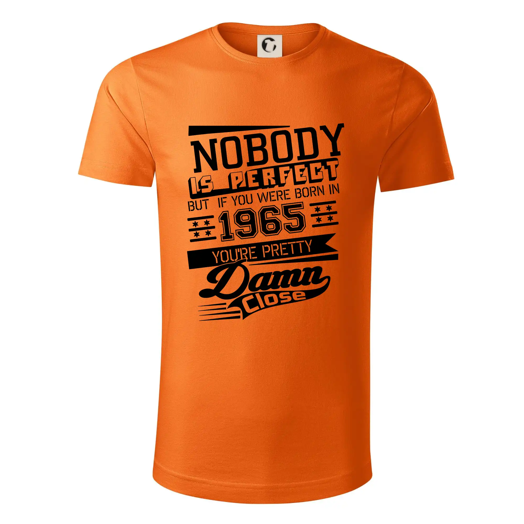 Trička s ročníkom 1965 - Nobody is perfect - 1965 - Tričko z organickej bavlny