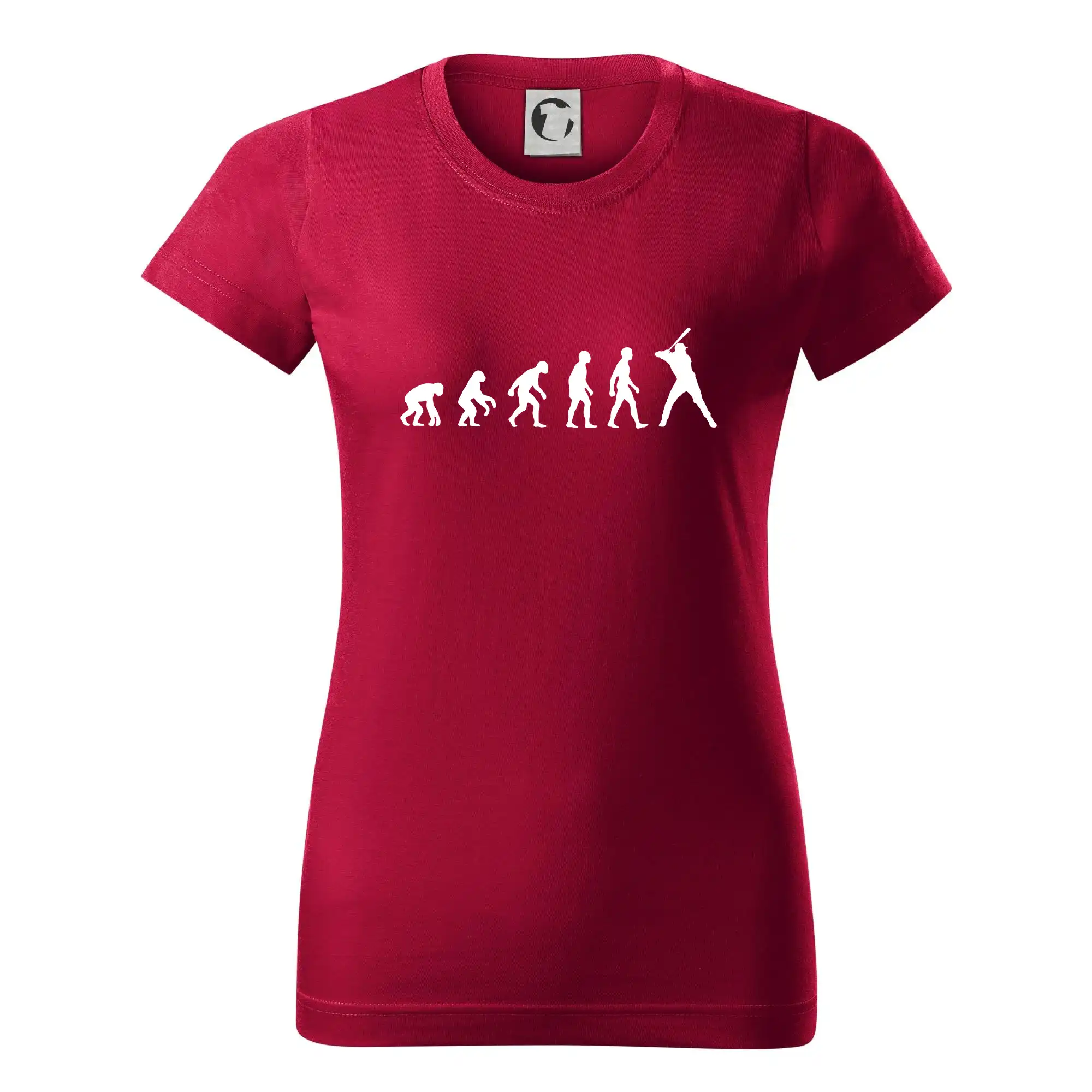 Tričká baseball - Evolúcia baseball pálkar náprah - Dámske tričko basic - ľahko voľnejšie a dlhšie