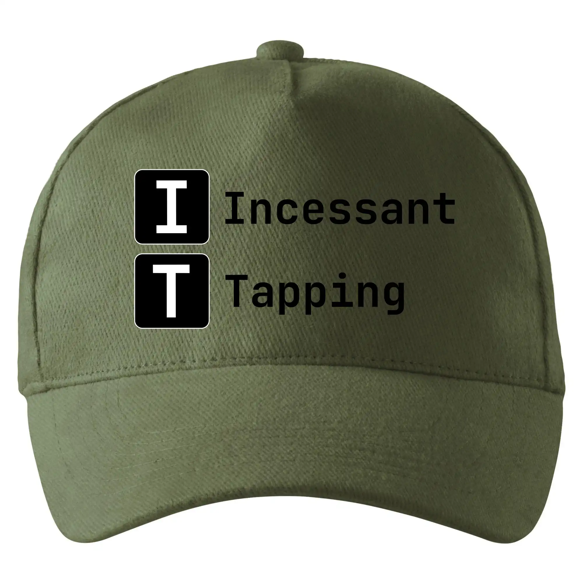Tričká pre ajťákov - IT Nápis Incessant Tapping - Šiltovka so zahnutým šiltom a mosaznou sponou