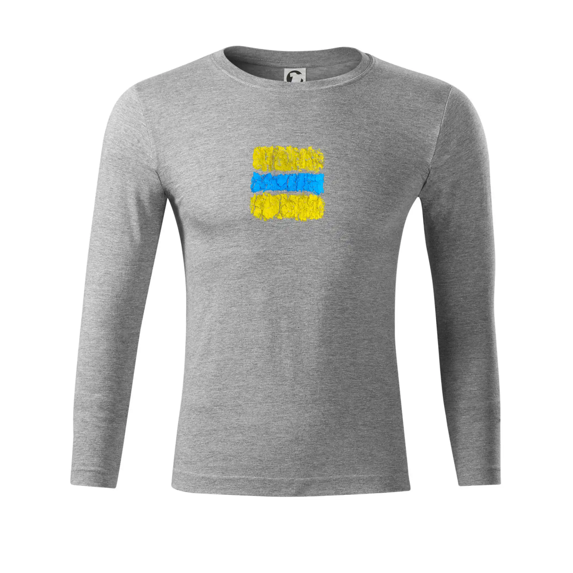 Tričko ako darček pre cyklistu - Turistická Cyklo značka - žlto modrá - Tričko Progress s dlhým rukávom