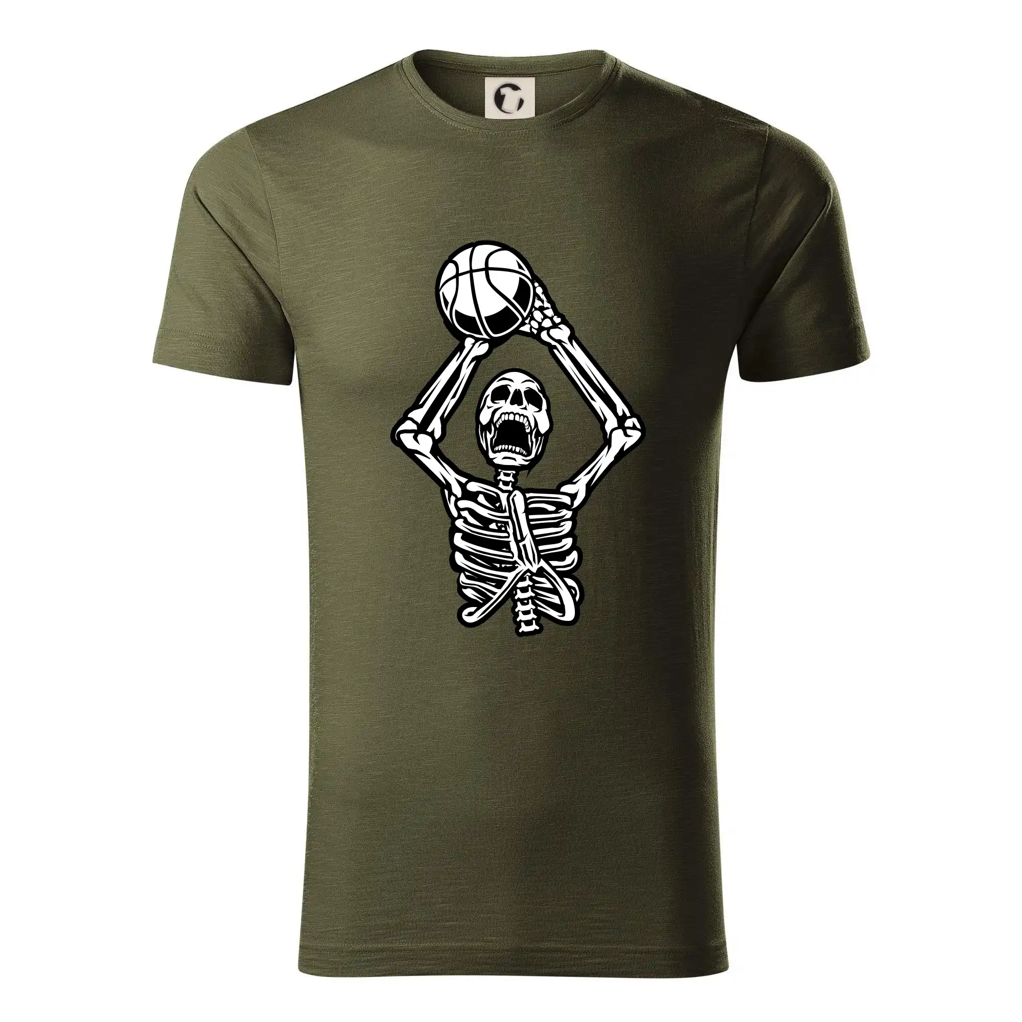 Basketbalová tričká - Basketbal kostra - Tričko z organickej bavlny