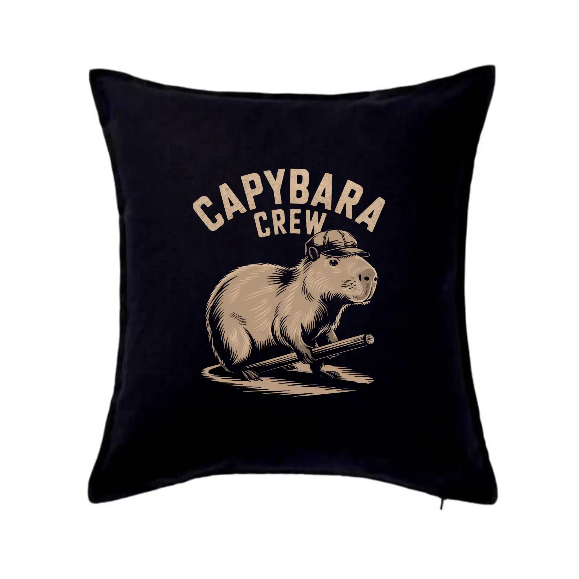 Tričká so zvieratami - Capybara crew - Vankúš 50x50