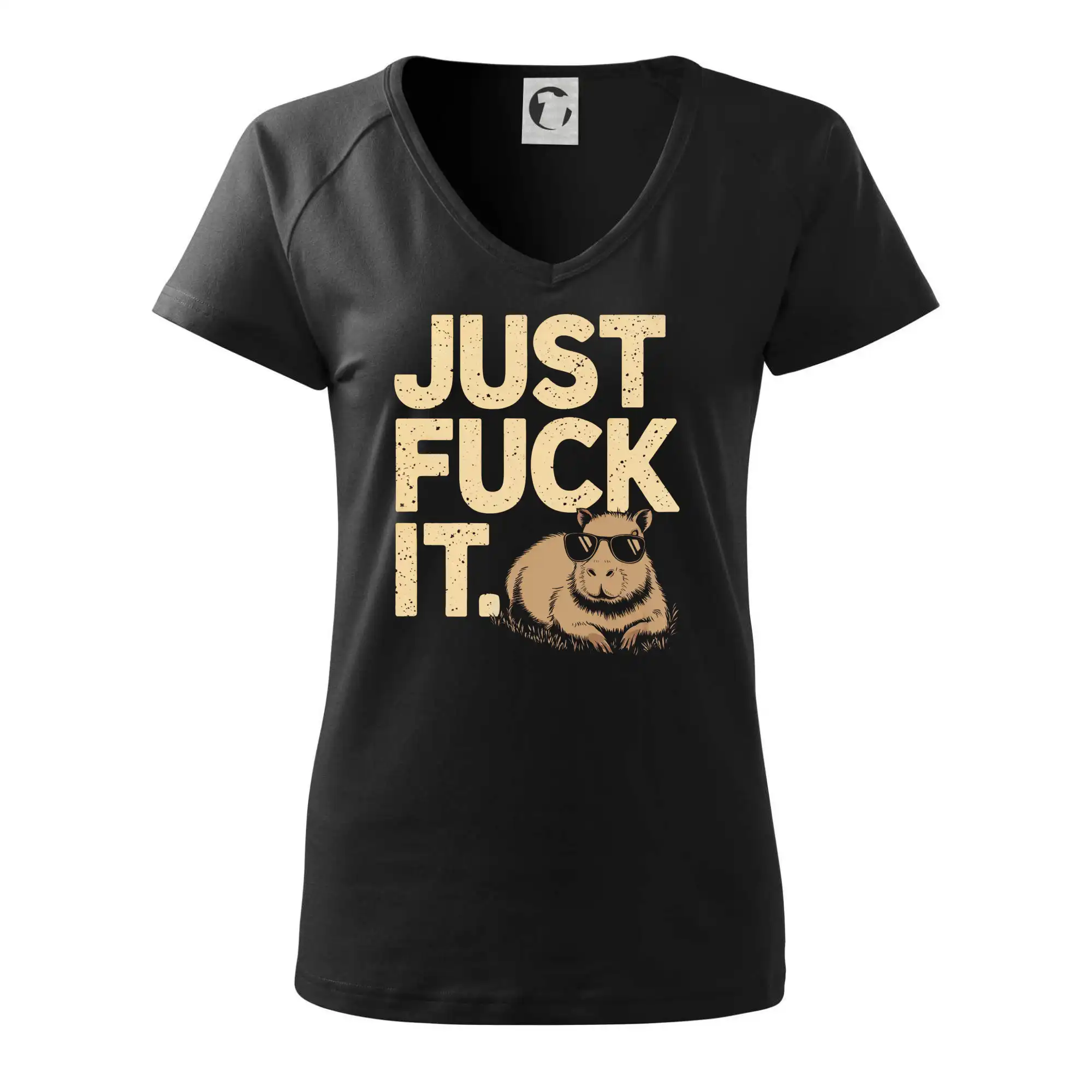 Tričká so zvieratami - Capybara Just fuck it - Tričko dámske Dream