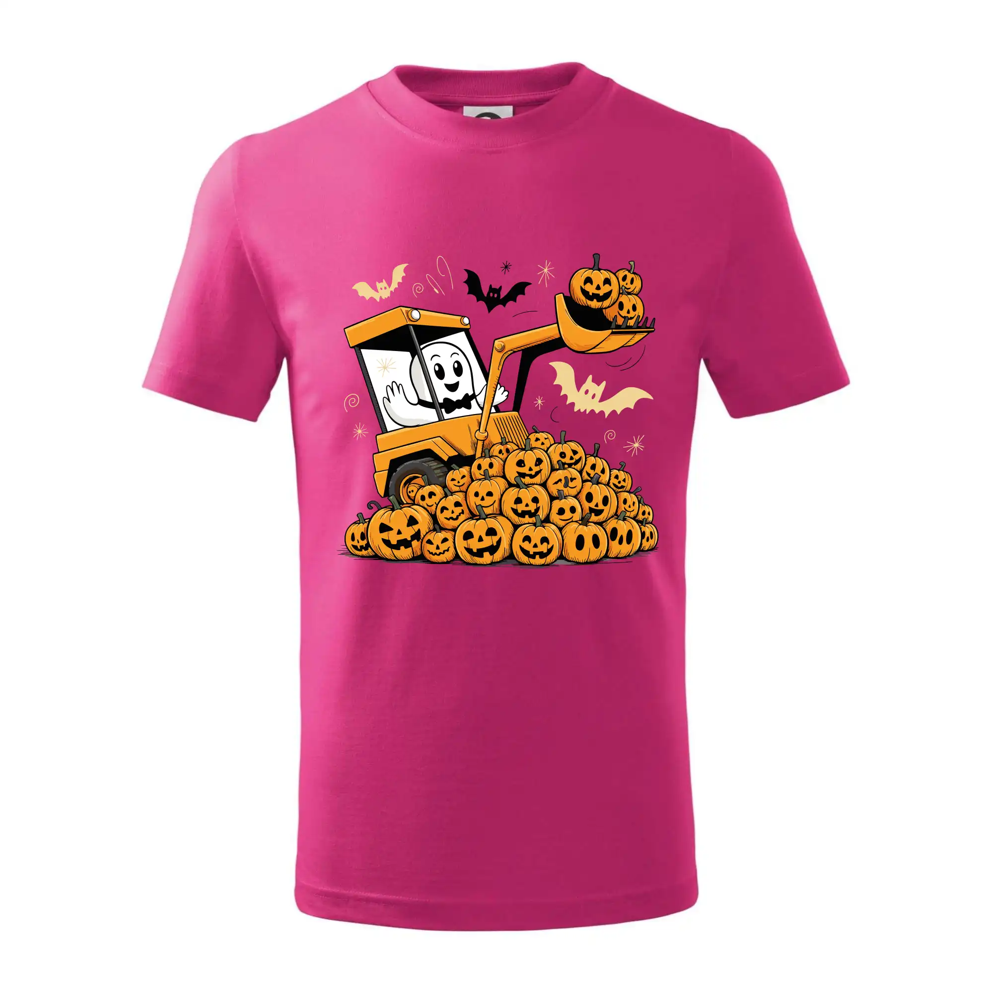 Grafické tričká - Halloweensky bager - Tričko detské bavlnené