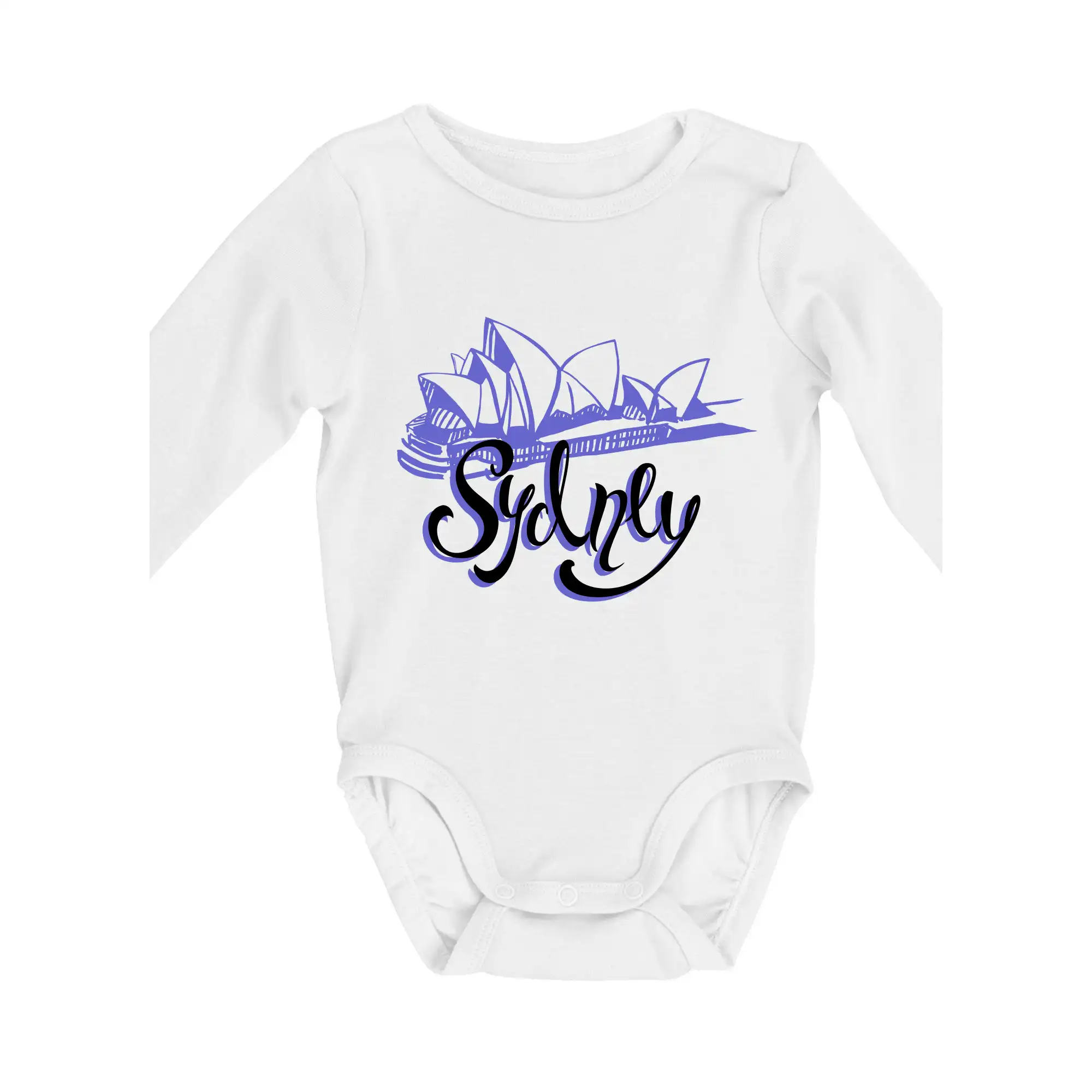 Ostatné mestá / miesta - Sydney Lettering - Body dojčenské s dlhým rukávom