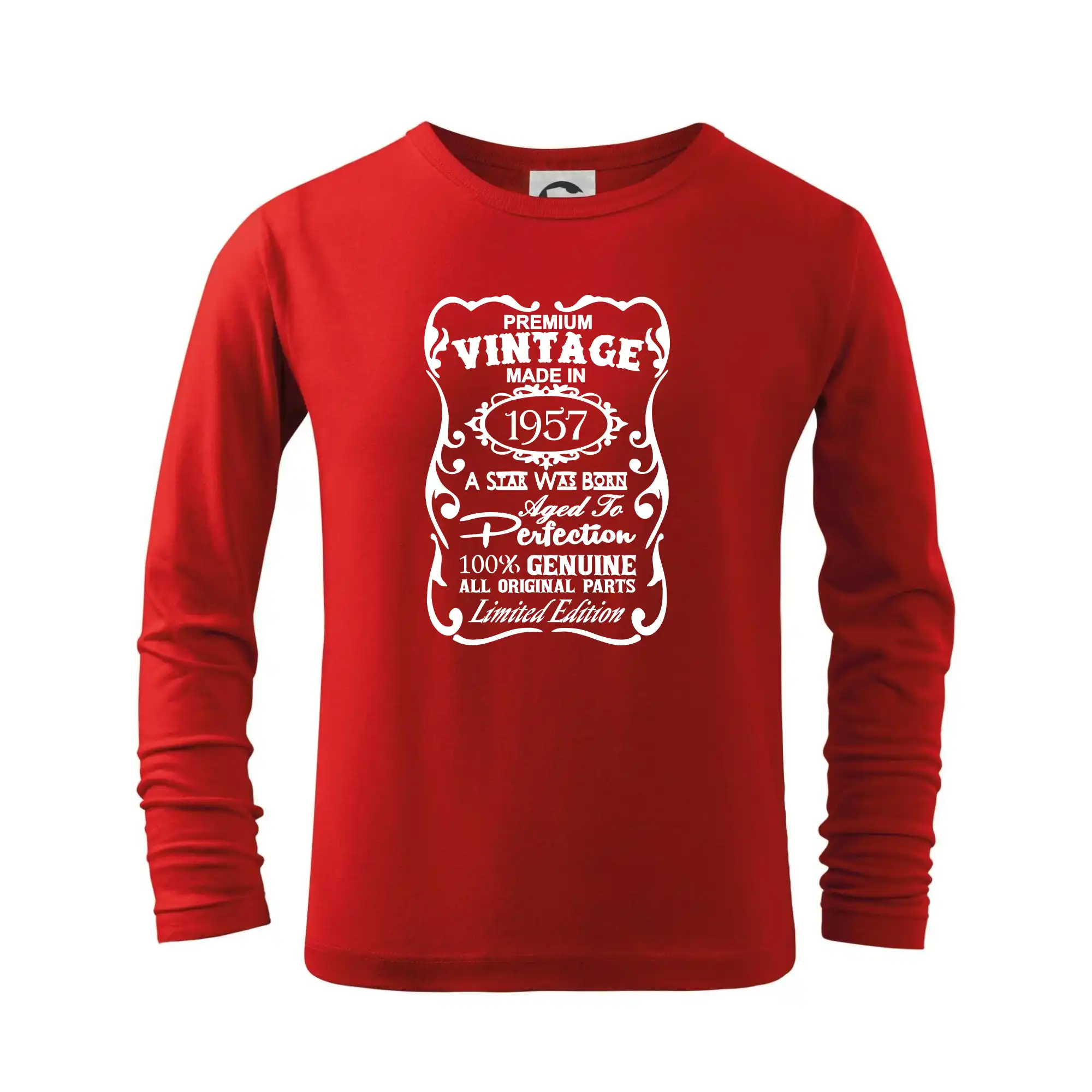 Trička s ročníkom 1957 - Vintage Etiketa - 1957 - Tričko detské Long Sleeve