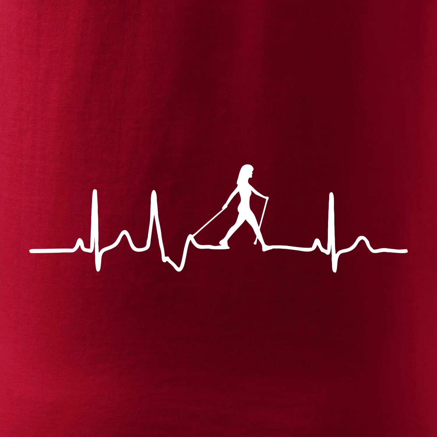 EKG nordic walking žena