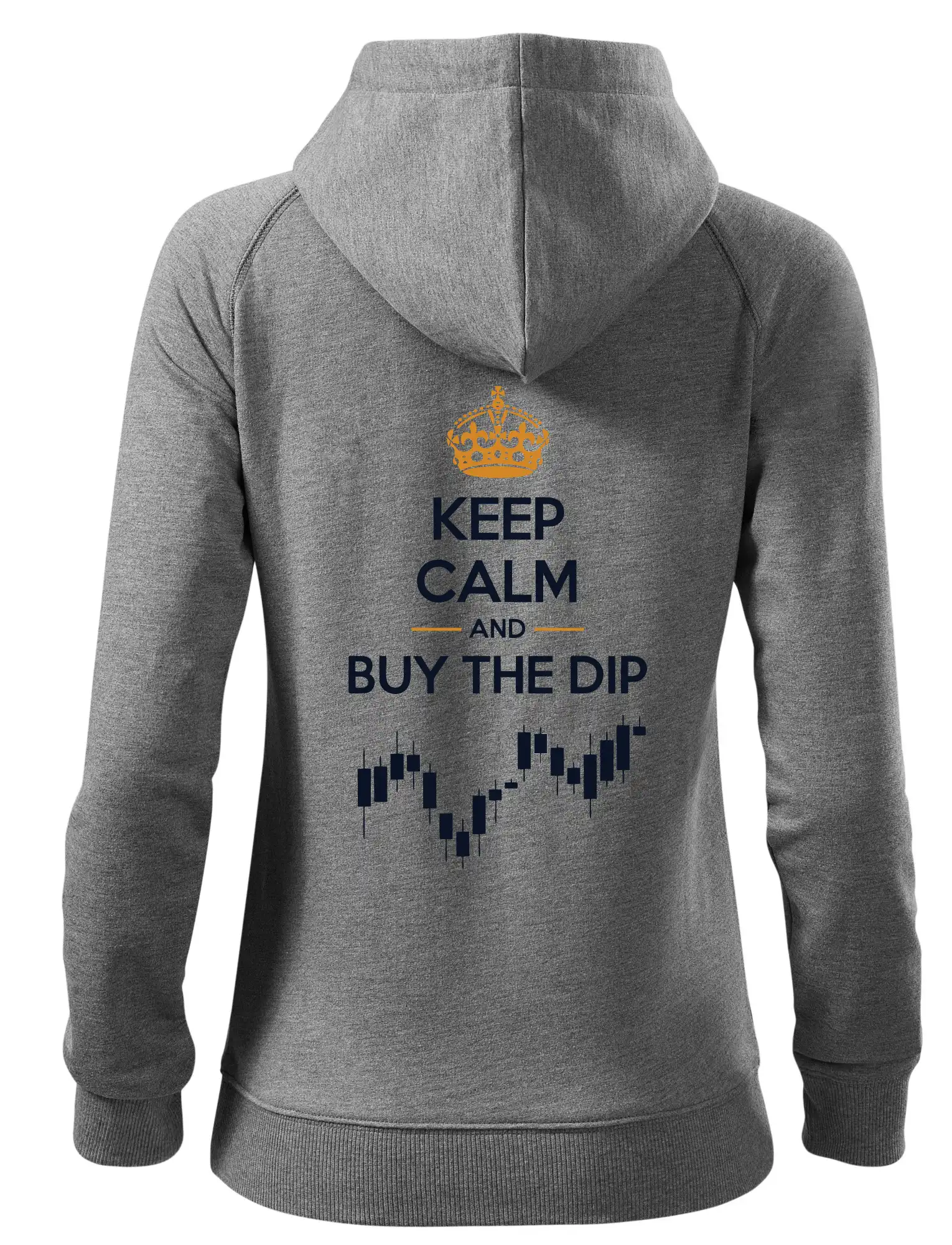Keep Calm and Buy the Dip - koruna a graf - Voyage 451 - 100% bavlna