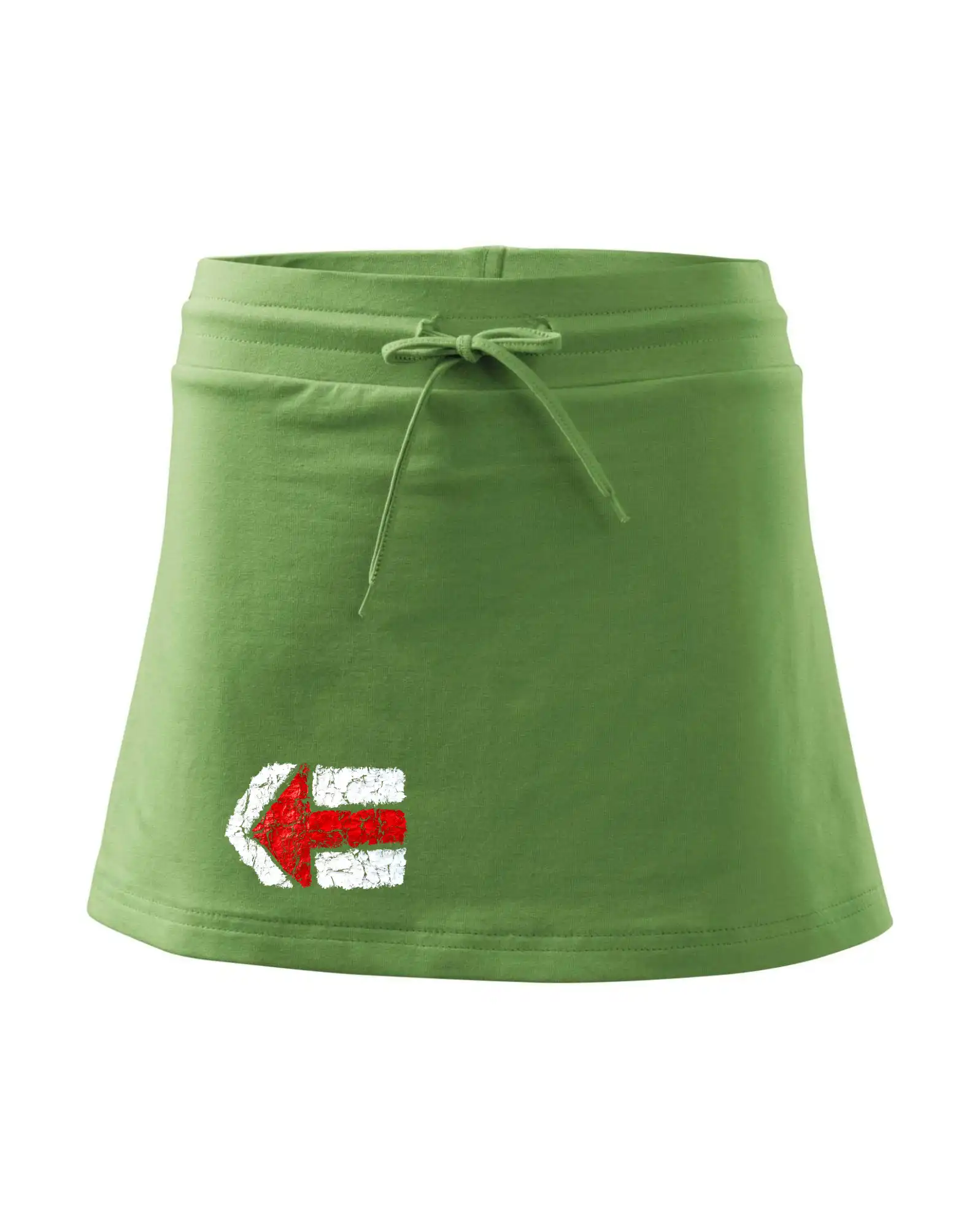 Trička na kempovanie - Párová turistická značka  červená - Športová sukne - two in one