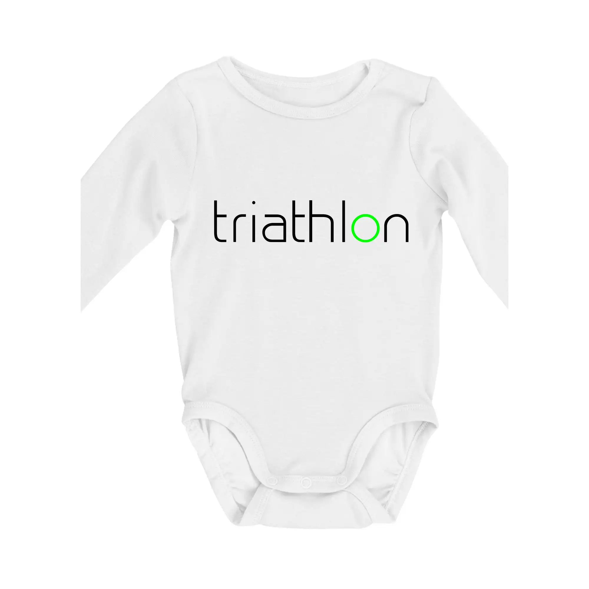 Tričko ako darček pre cyklistu - Triathlon nápis - Body dojčenské s dlhým rukávom