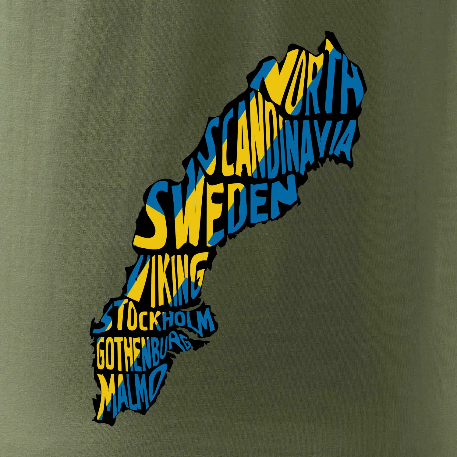 Mapy - názvy měst - Švédsko